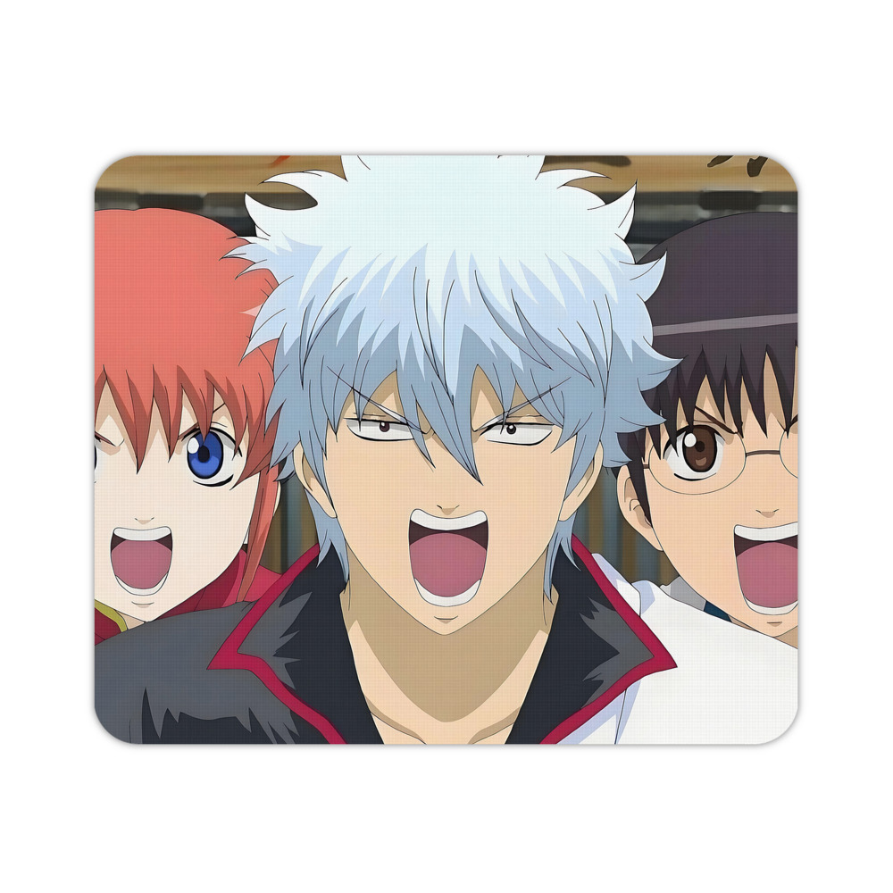 （画像用） ぎんたま 坂田銀時（さかたぎんとき） 神楽 志村新八（しむら しんぱち） GINTAMA Sakata Gintoki Kagura Shimura Shinpachi マウスパッド ステッチ加工 ラバー素材 防水 滑り止め 超薄型 ゲーミング/オフィス対応