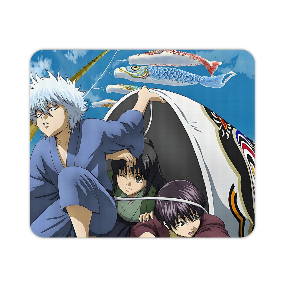 （画像用） ぎんたま 坂田銀時（さかたぎんとき） 神楽 志村新八（しむら しんぱち） GINTAMA Sakata Gintoki Kagura Shimura Shinpachi マウスパッド ステッチ加工 ラバー素材 防水 滑り止め 超薄型 ゲーミング/オフィス対応
