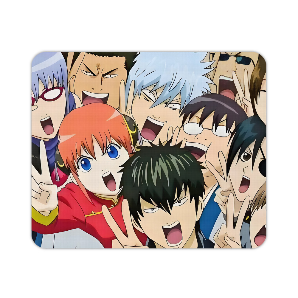 （画像用） ぎんたま 坂田銀時（さかたぎんとき） 神楽 志村新八（しむら しんぱち） GINTAMA Sakata Gintoki Kagura Shimura Shinpachi マウスパッド ステッチ加工 ラバー素材 防水 滑り止め 超薄型 ゲーミング/オフィス対応