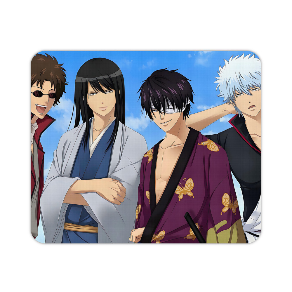 （画像用） ぎんたま 坂田銀時（さかたぎんとき） 神楽 志村新八（しむら しんぱち） GINTAMA Sakata Gintoki Kagura Shimura Shinpachi マウスパッド ステッチ加工 ラバー素材 防水 滑り止め 超薄型 ゲーミング/オフィス対応