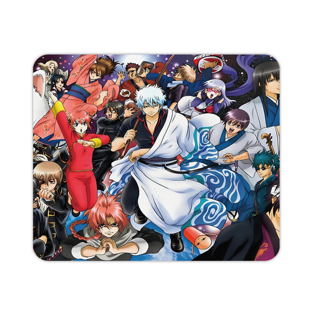 （画像用） ぎんたま 坂田銀時（さかたぎんとき） 神楽 志村新八（しむら しんぱち） GINTAMA Sakata Gintoki Kagura Shimura Shinpachi マウスパッド ステッチ加工 ラバー素材 防水 滑り止め 超薄型 ゲーミング/オフィス対応