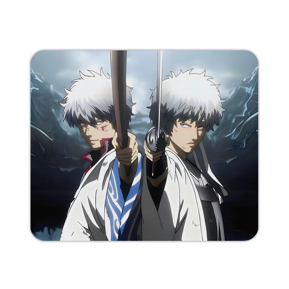 （画像用） ぎんたま 坂田銀時（さかたぎんとき） 神楽 志村新八（しむら しんぱち） GINTAMA Sakata Gintoki Kagura Shimura Shinpachi マウスパッド ステッチ加工 ラバー素材 防水 滑り止め 超薄型 ゲーミング/オフィス対応