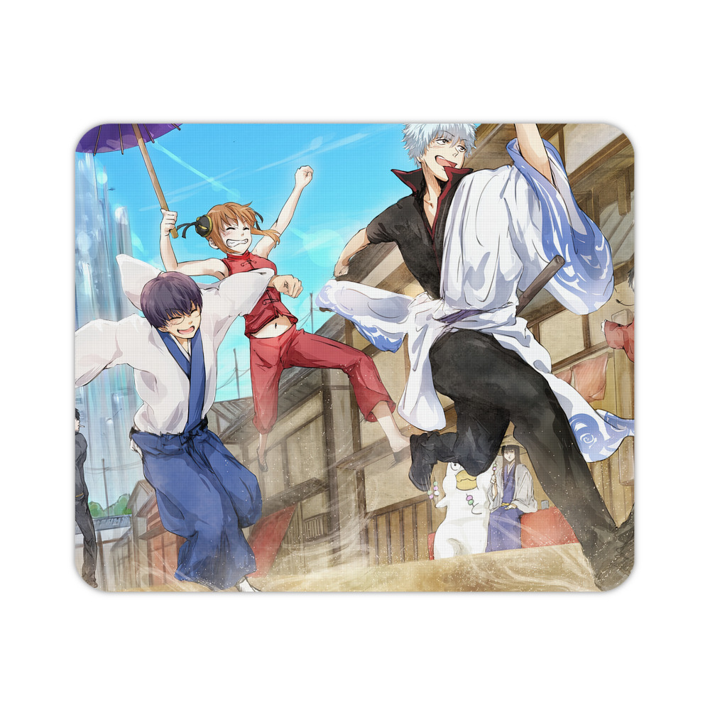 （画像用） ぎんたま 坂田銀時（さかたぎんとき） 神楽 志村新八（しむら しんぱち） GINTAMA Sakata Gintoki Kagura Shimura Shinpachi マウスパッド ステッチ加工 ラバー素材 防水 滑り止め 超薄型 ゲーミング/オフィス対応