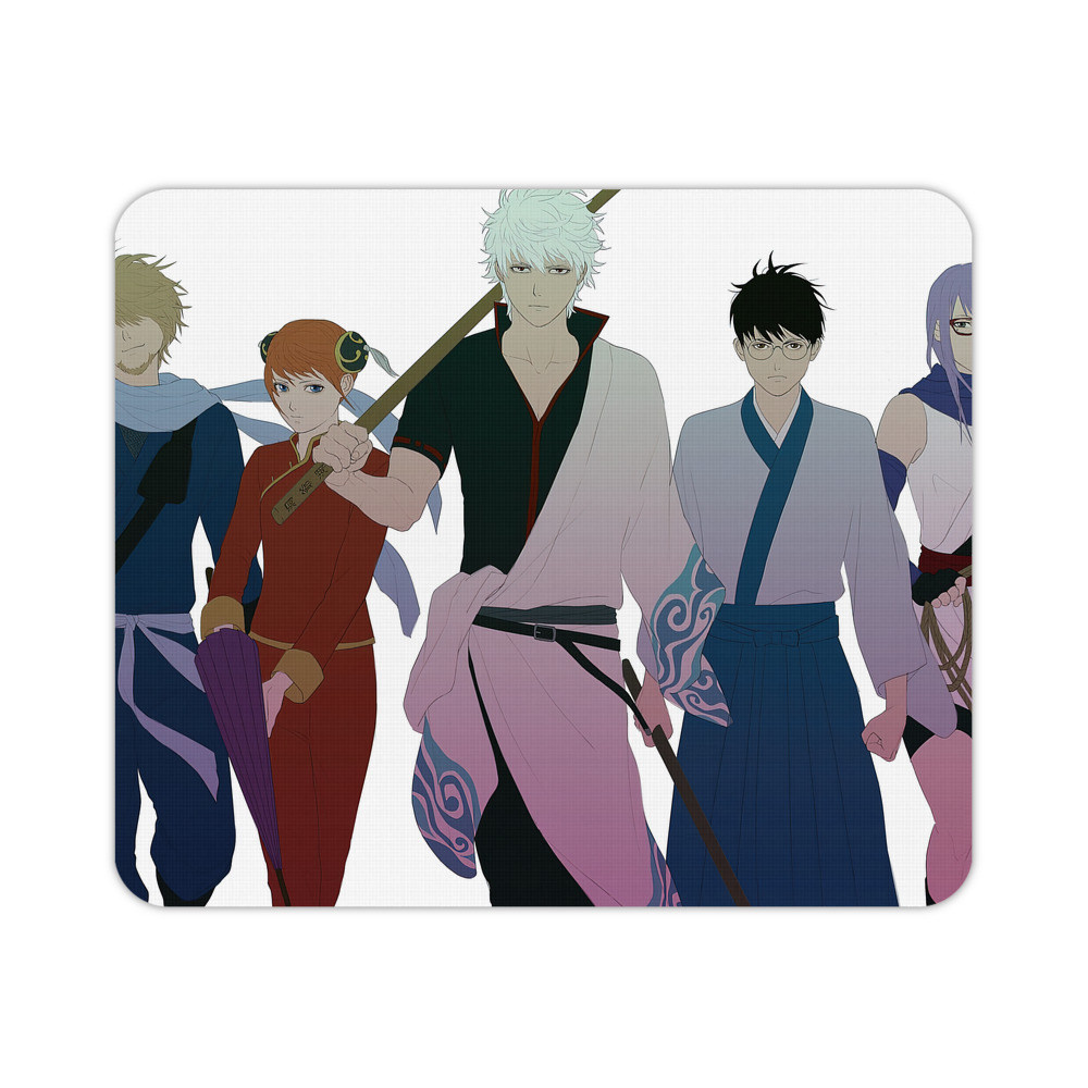 （画像用） ぎんたま 坂田銀時（さかたぎんとき） 神楽 志村新八（しむら しんぱち） GINTAMA Sakata Gintoki Kagura Shimura Shinpachi マウスパッド ステッチ加工 ラバー素材 防水 滑り止め 超薄型 ゲーミング/オフィス対応