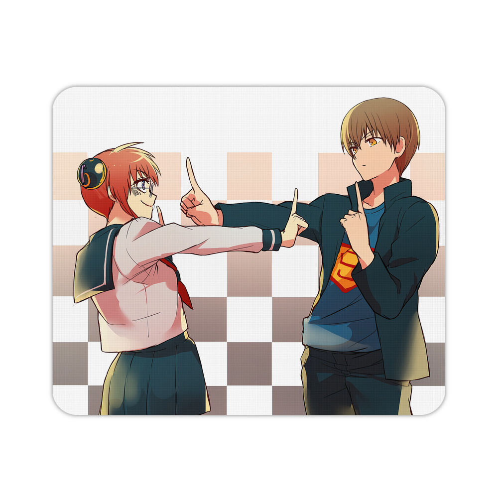 （画像用） ぎんたま 坂田銀時（さかたぎんとき） 神楽 志村新八（しむら しんぱち） GINTAMA Sakata Gintoki Kagura Shimura Shinpachi マウスパッド ステッチ加工 ラバー素材 防水 滑り止め 超薄型 ゲーミング/オフィス対応