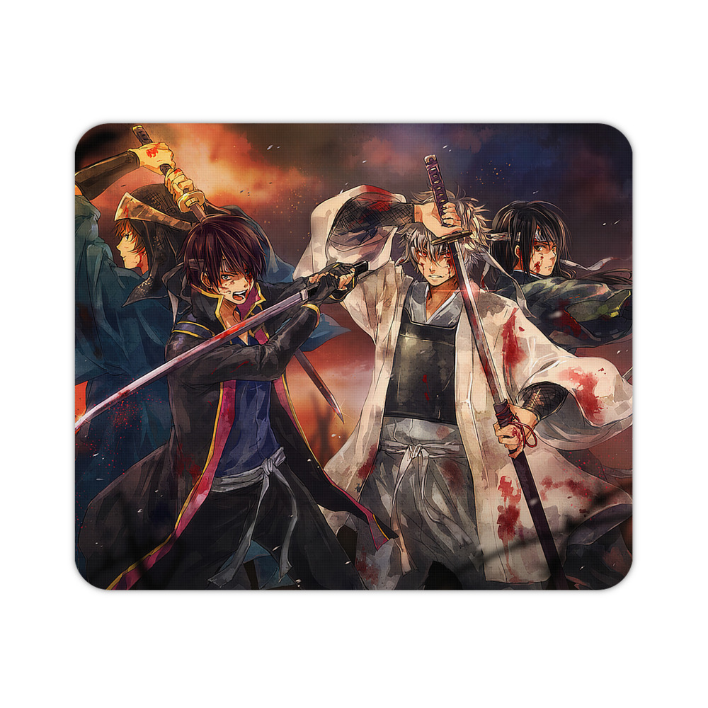 （画像用） ぎんたま 坂田銀時（さかたぎんとき） 神楽 志村新八（しむら しんぱち） GINTAMA Sakata Gintoki Kagura Shimura Shinpachi マウスパッド ステッチ加工 ラバー素材 防水 滑り止め 超薄型 ゲーミング/オフィス対応