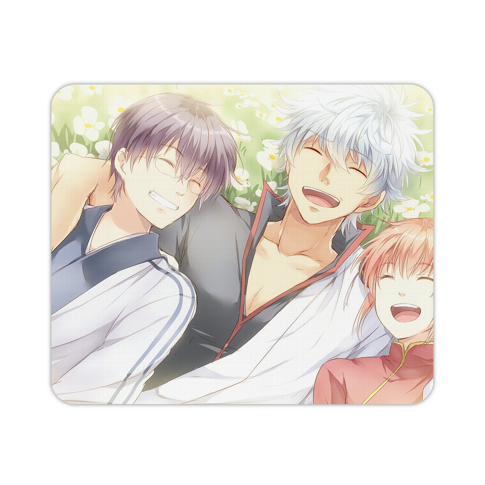 （画像用） ぎんたま 坂田銀時（さかたぎんとき） 神楽 志村新八（しむら しんぱち） GINTAMA Sakata Gintoki Kagura Shimura Shinpachi マウスパッド ステッチ加工 ラバー素材 防水 滑り止め 超薄型 ゲーミング/オフィス対応