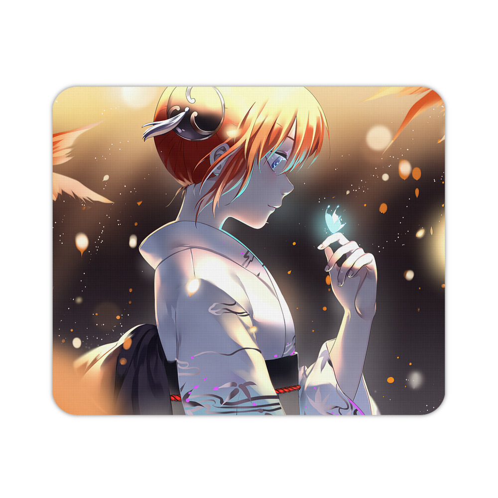 （画像用） ぎんたま 坂田銀時（さかたぎんとき） 神楽 志村新八（しむら しんぱち） GINTAMA Sakata Gintoki Kagura Shimura Shinpachi マウスパッド ステッチ加工 ラバー素材 防水 滑り止め 超薄型 ゲーミング/オフィス対応
