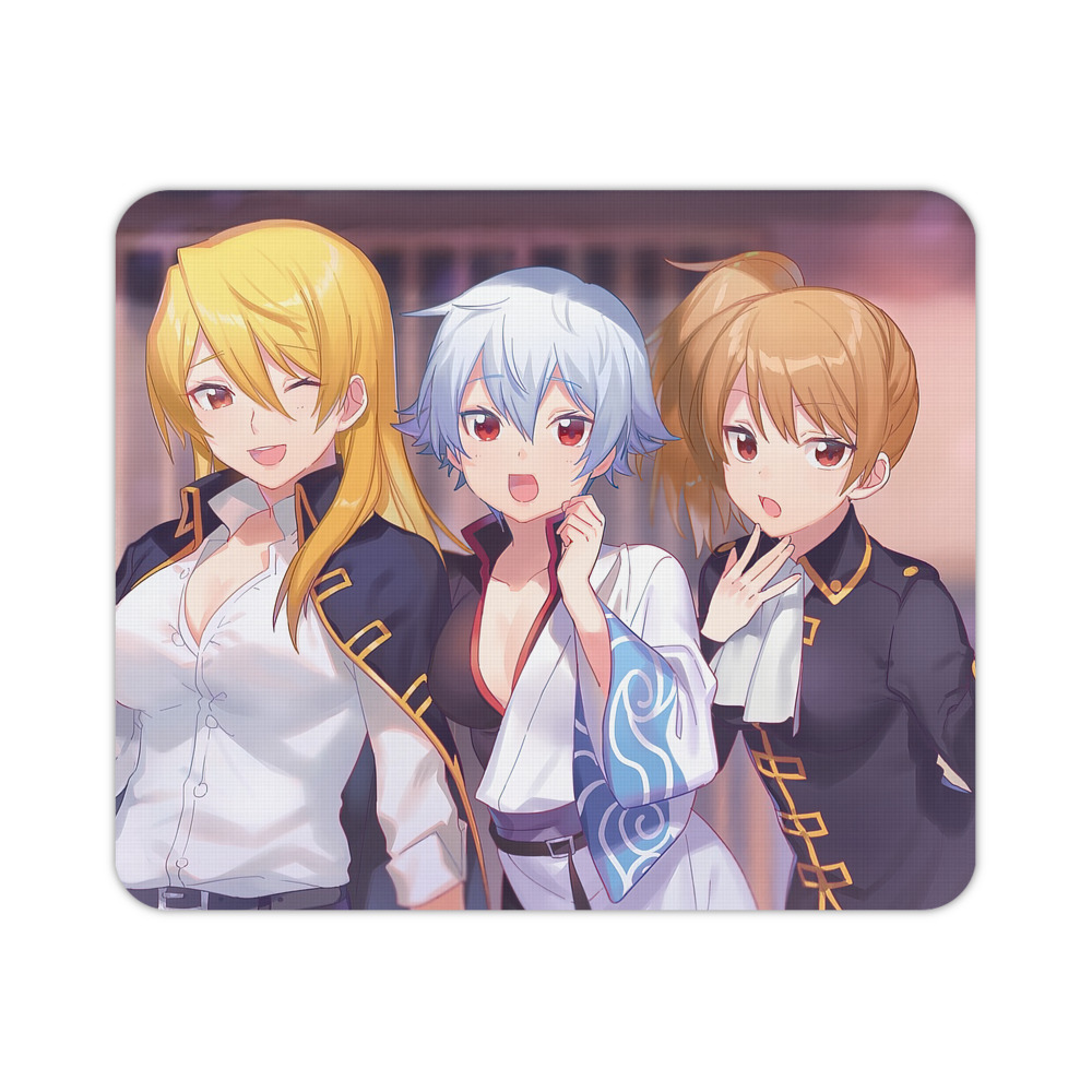 （画像用） ぎんたま 坂田銀時（さかたぎんとき） 神楽 志村新八（しむら しんぱち） GINTAMA Sakata Gintoki Kagura Shimura Shinpachi マウスパッド ステッチ加工 ラバー素材 防水 滑り止め 超薄型 ゲーミング/オフィス対応