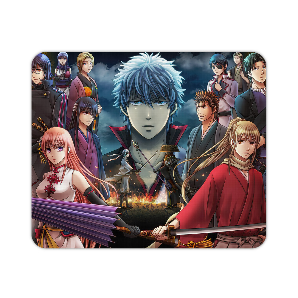（画像用） ぎんたま 坂田銀時（さかたぎんとき） 神楽 志村新八（しむら しんぱち） GINTAMA Sakata Gintoki Kagura Shimura Shinpachi マウスパッド ステッチ加工 ラバー素材 防水 滑り止め 超薄型 ゲーミング/オフィス対応