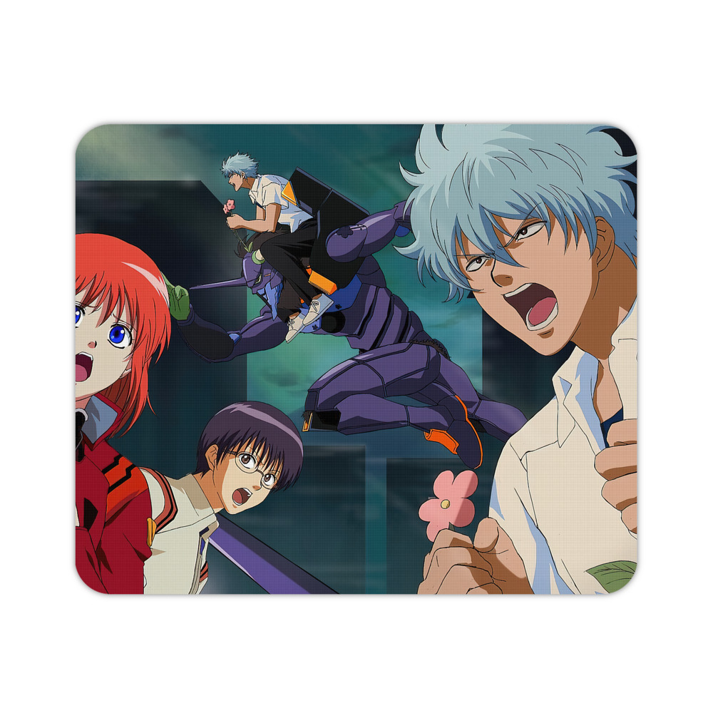 （画像用） ぎんたま 坂田銀時（さかたぎんとき） 神楽 志村新八（しむら しんぱち） GINTAMA Sakata Gintoki Kagura Shimura Shinpachi マウスパッド ステッチ加工 ラバー素材 防水 滑り止め 超薄型 ゲーミング/オフィス対応