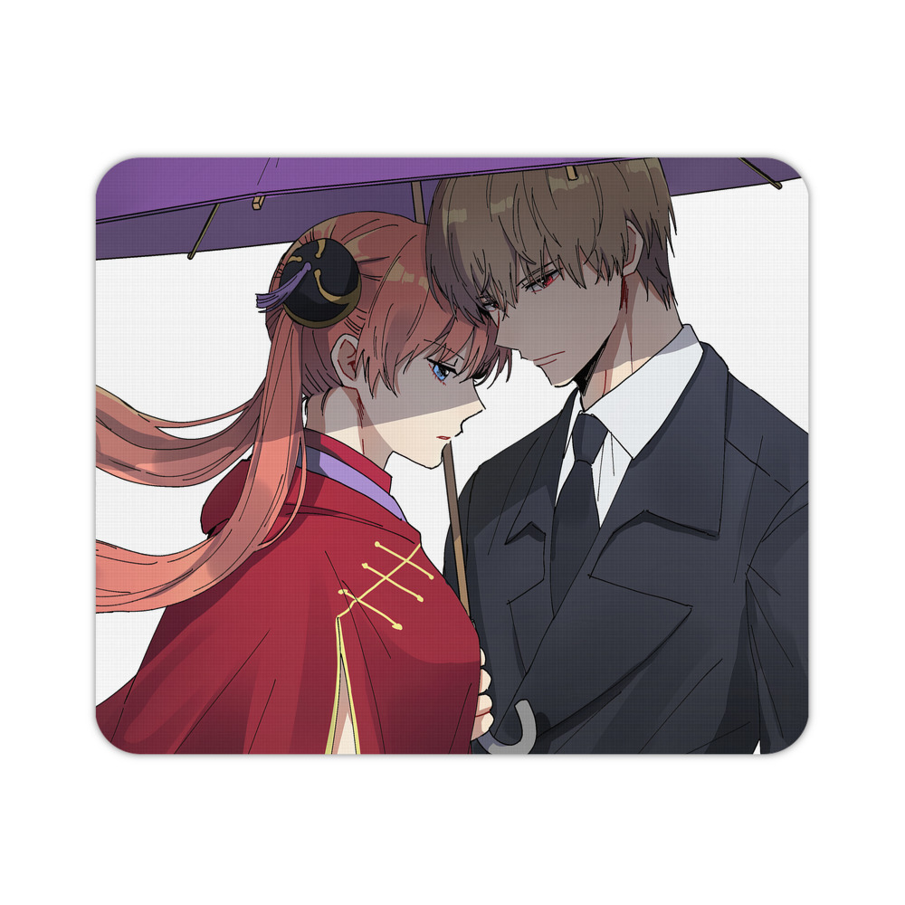 （画像用） ぎんたま 坂田銀時（さかたぎんとき） 神楽 志村新八（しむら しんぱち） GINTAMA Sakata Gintoki Kagura Shimura Shinpachi マウスパッド ステッチ加工 ラバー素材 防水 滑り止め 超薄型 ゲーミング/オフィス対応