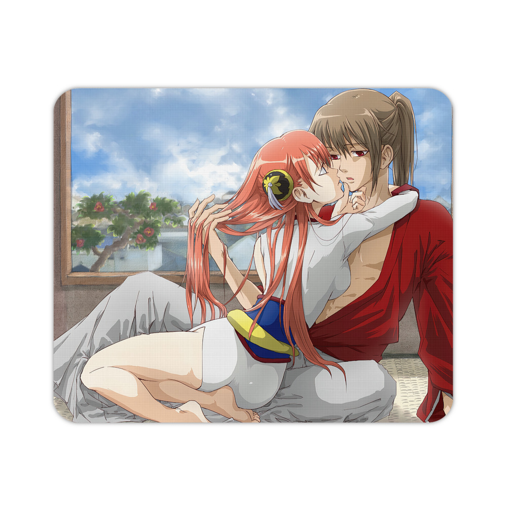 （画像用） ぎんたま 坂田銀時（さかたぎんとき） 神楽 志村新八（しむら しんぱち） GINTAMA Sakata Gintoki Kagura Shimura Shinpachi マウスパッド ステッチ加工 ラバー素材 防水 滑り止め 超薄型 ゲーミング/オフィス対応