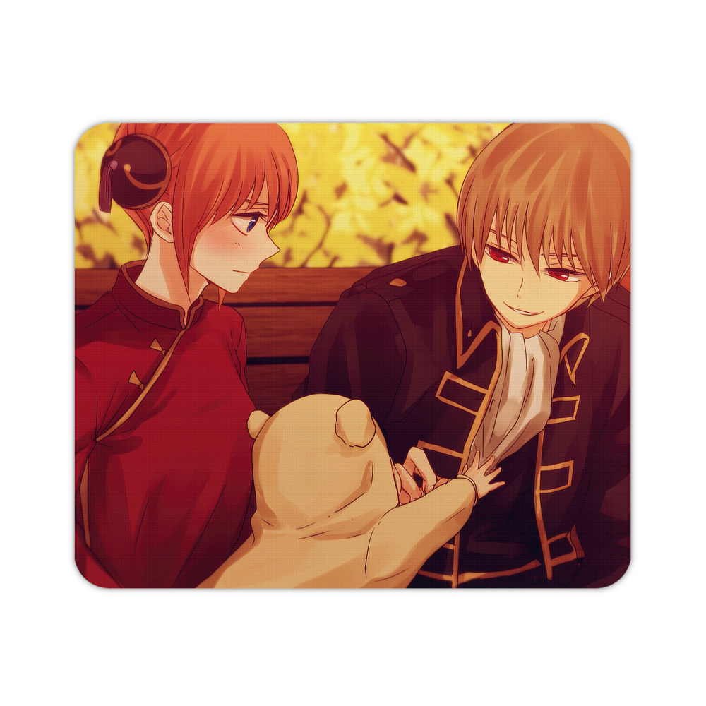 （画像用） ぎんたま 坂田銀時（さかたぎんとき） 神楽 志村新八（しむら しんぱち） GINTAMA Sakata Gintoki Kagura Shimura Shinpachi マウスパッド ステッチ加工 ラバー素材 防水 滑り止め 超薄型 ゲーミング/オフィス対応