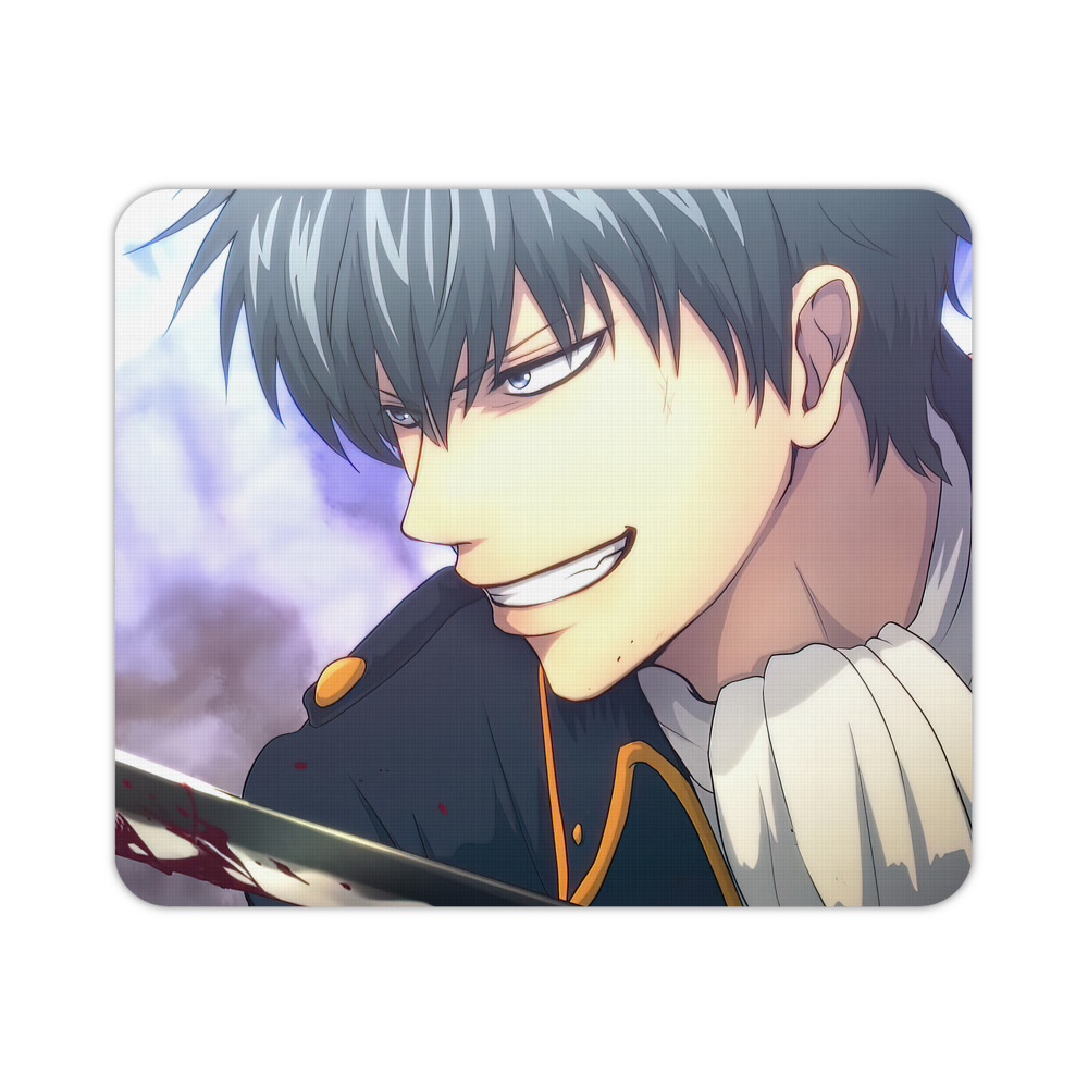 （画像用） ぎんたま 坂田銀時（さかたぎんとき） 神楽 志村新八（しむら しんぱち） GINTAMA Sakata Gintoki Kagura Shimura Shinpachi マウスパッド ステッチ加工 ラバー素材 防水 滑り止め 超薄型 ゲーミング/オフィス対応