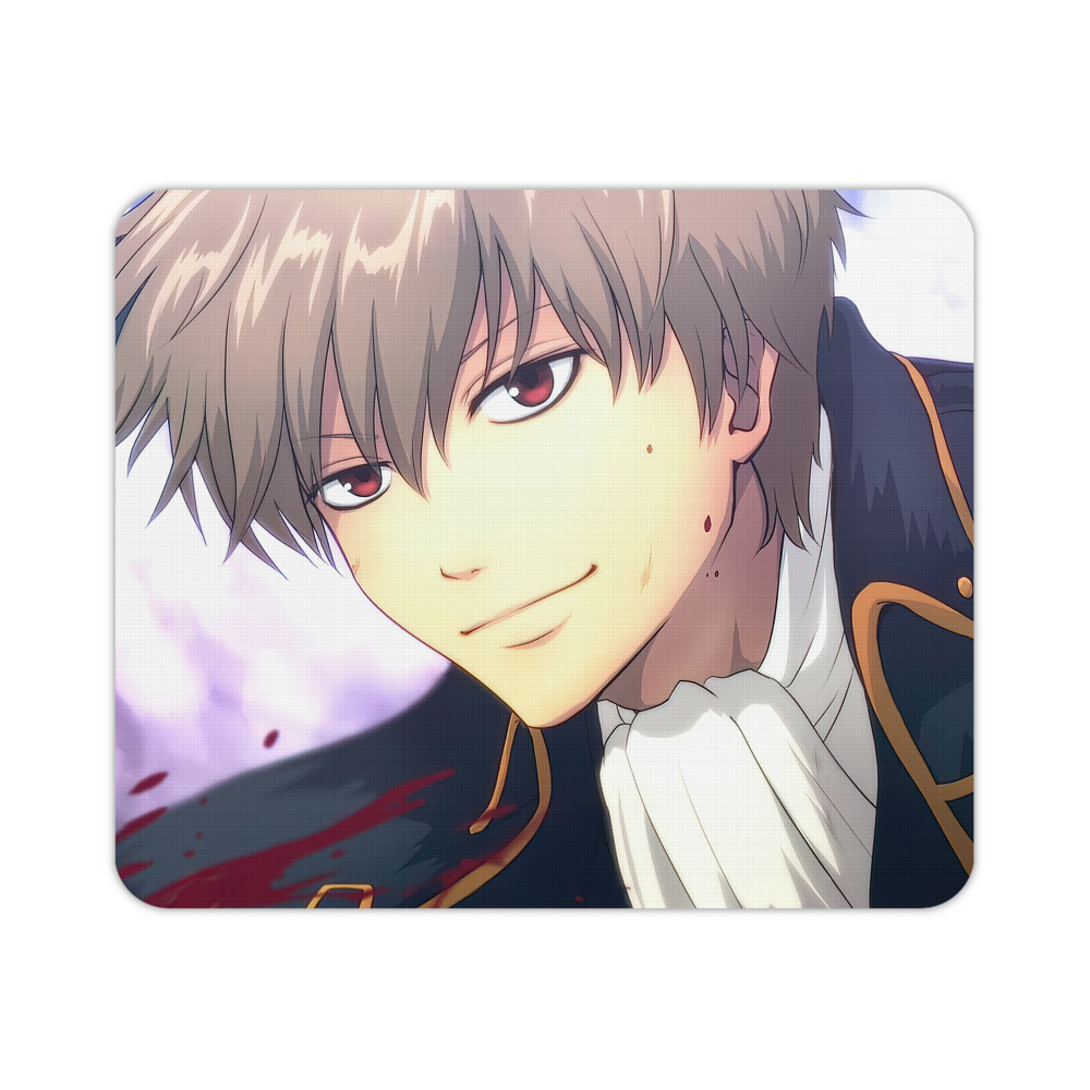 （画像用） ぎんたま 坂田銀時（さかたぎんとき） 神楽 志村新八（しむら しんぱち） GINTAMA Sakata Gintoki Kagura Shimura Shinpachi マウスパッド ステッチ加工 ラバー素材 防水 滑り止め 超薄型 ゲーミング/オフィス対応