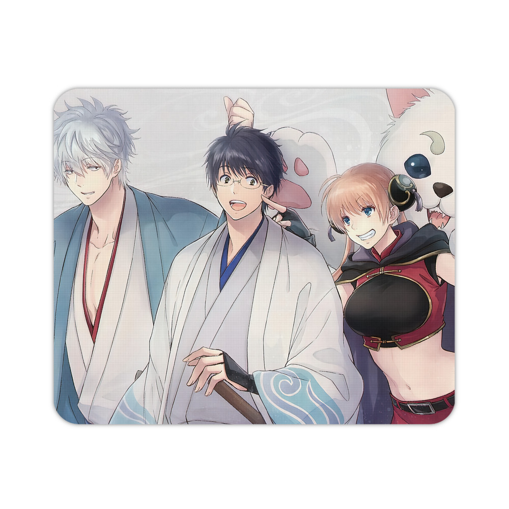 （画像用） ぎんたま 坂田銀時（さかたぎんとき） 神楽 志村新八（しむら しんぱち） GINTAMA Sakata Gintoki Kagura Shimura Shinpachi マウスパッド ステッチ加工 ラバー素材 防水 滑り止め 超薄型 ゲーミング/オフィス対応