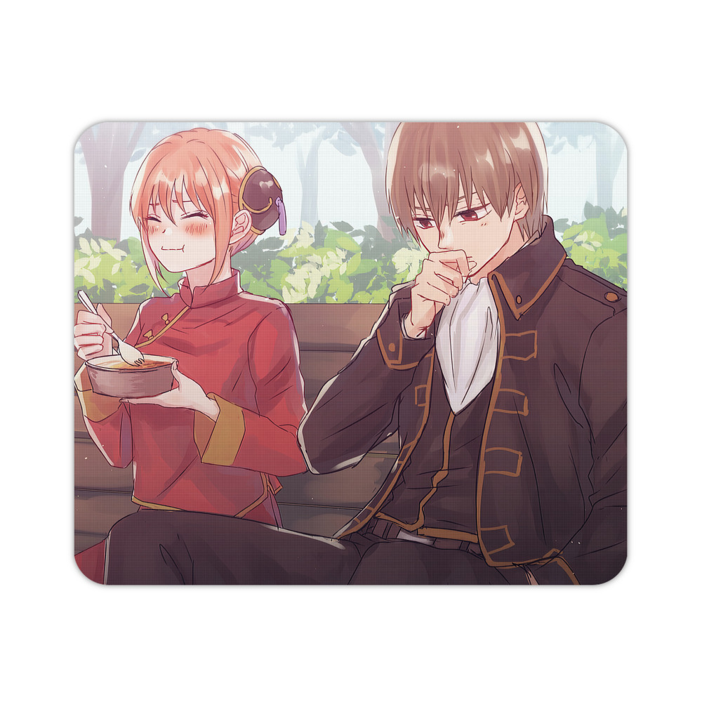 （画像用） ぎんたま 坂田銀時（さかたぎんとき） 神楽 志村新八（しむら しんぱち） GINTAMA Sakata Gintoki Kagura Shimura Shinpachi マウスパッド ステッチ加工 ラバー素材 防水 滑り止め 超薄型 ゲーミング/オフィス対応