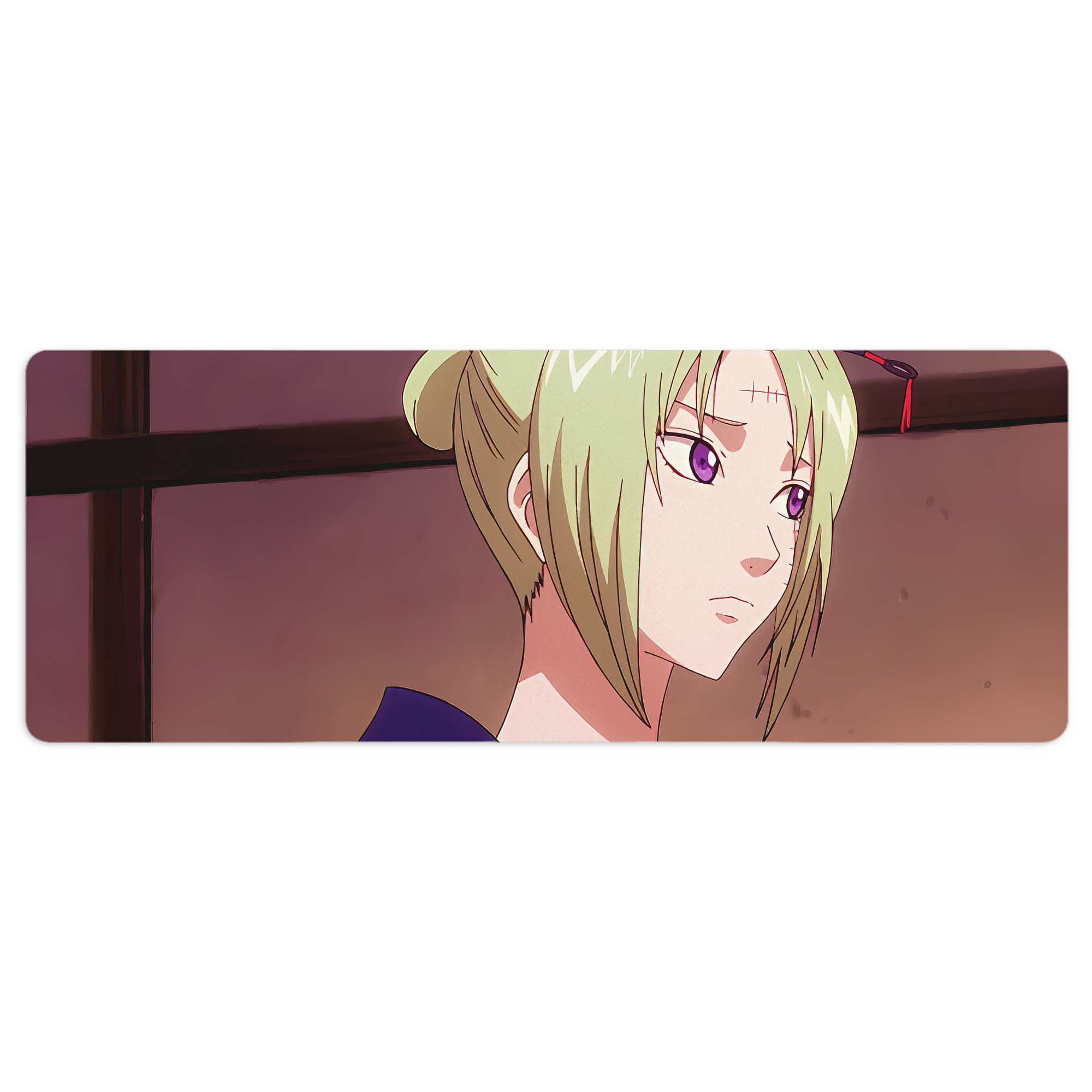 （画像用） ぎんたま 坂田銀時（さかたぎんとき） 神楽 志村新八（しむら しんぱち） GINTAMA Sakata Gintoki Kagura Shimura Shinpachi ステッチ加工 大判デスクマット／滑り止めマウスパッド