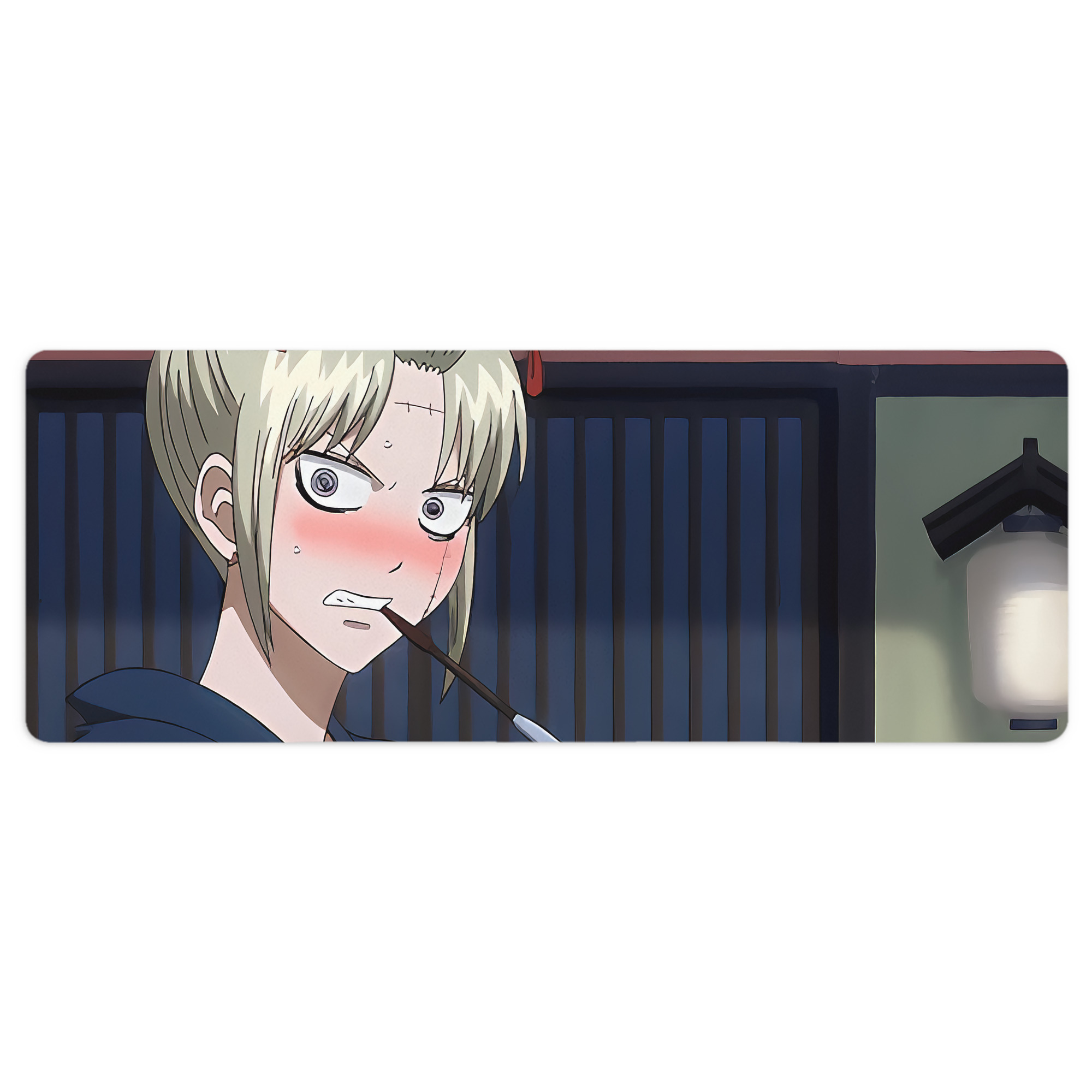 （画像用） ぎんたま 坂田銀時（さかたぎんとき） 神楽 志村新八（しむら しんぱち） GINTAMA Sakata Gintoki Kagura Shimura Shinpachi ステッチ加工 大判デスクマット／滑り止めマウスパッド