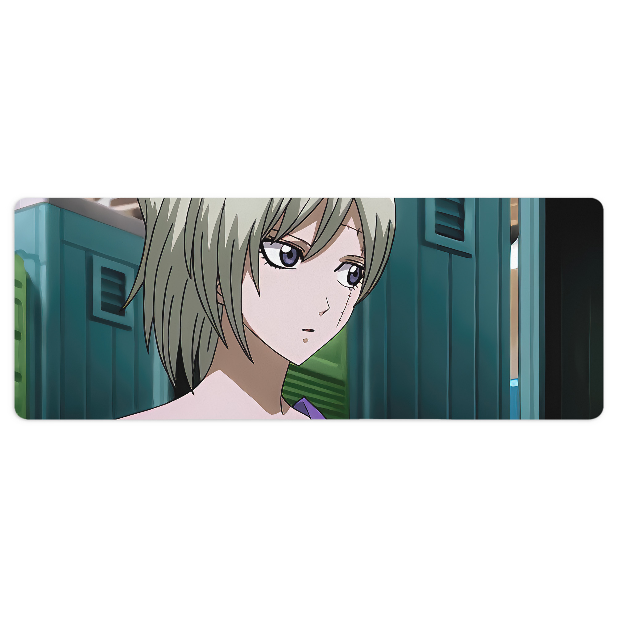 （画像用） ぎんたま 坂田銀時（さかたぎんとき） 神楽 志村新八（しむら しんぱち） GINTAMA Sakata Gintoki Kagura Shimura Shinpachi ステッチ加工 大判デスクマット／滑り止めマウスパッド
