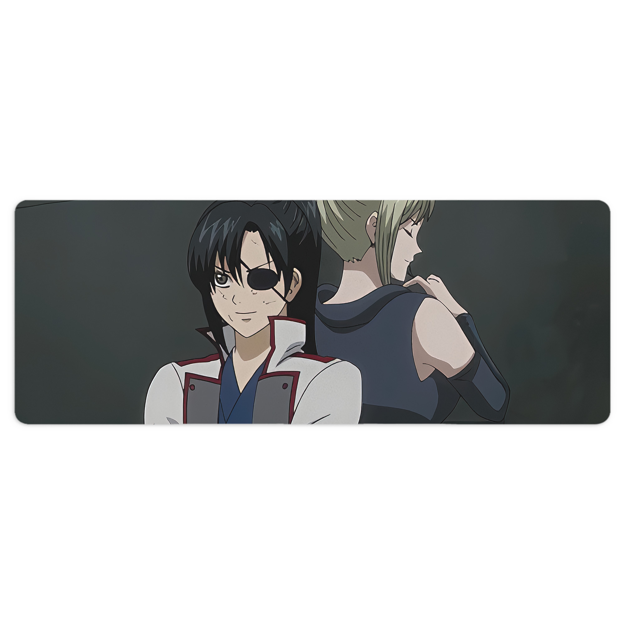（画像用） ぎんたま 坂田銀時（さかたぎんとき） 神楽 志村新八（しむら しんぱち） GINTAMA Sakata Gintoki Kagura Shimura Shinpachi ステッチ加工 大判デスクマット／滑り止めマウスパッド