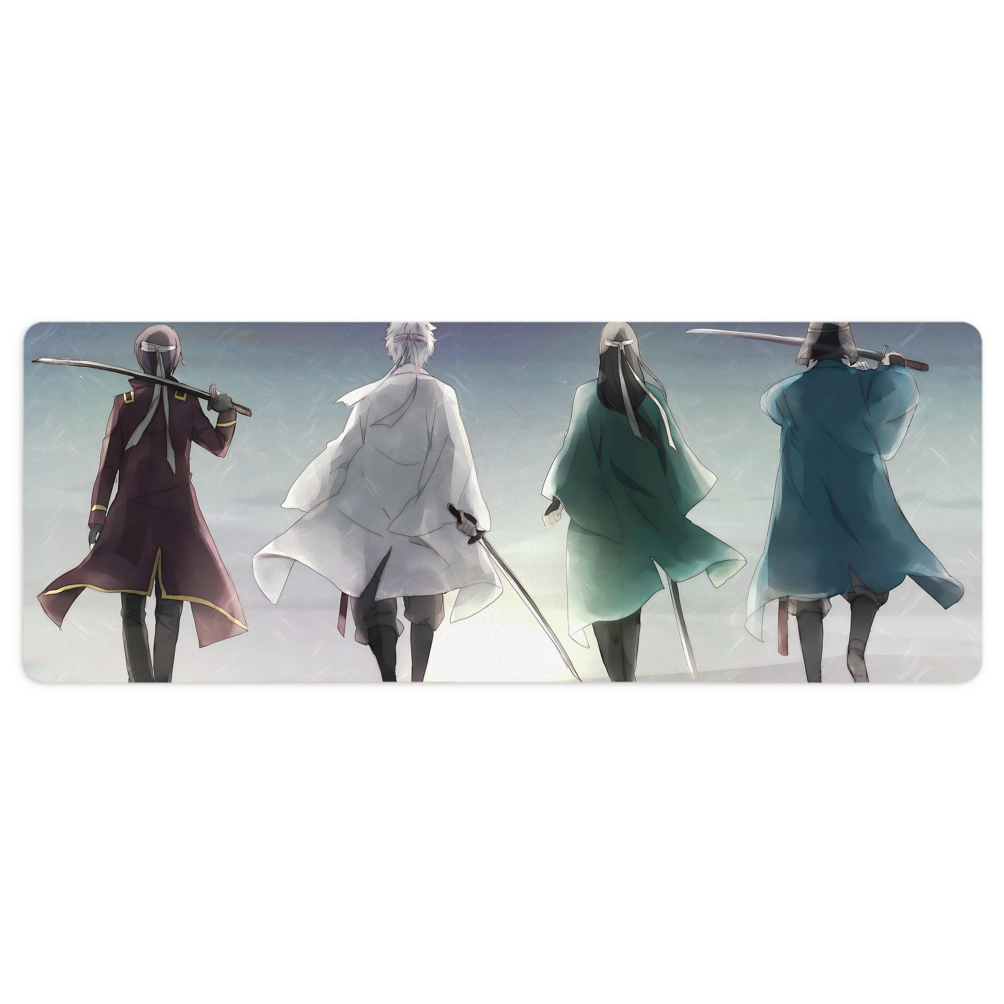 （画像用） ぎんたま 坂田銀時（さかたぎんとき） 神楽 志村新八（しむら しんぱち） GINTAMA Sakata Gintoki Kagura Shimura Shinpachi ステッチ加工 大判デスクマット／滑り止めマウスパッド