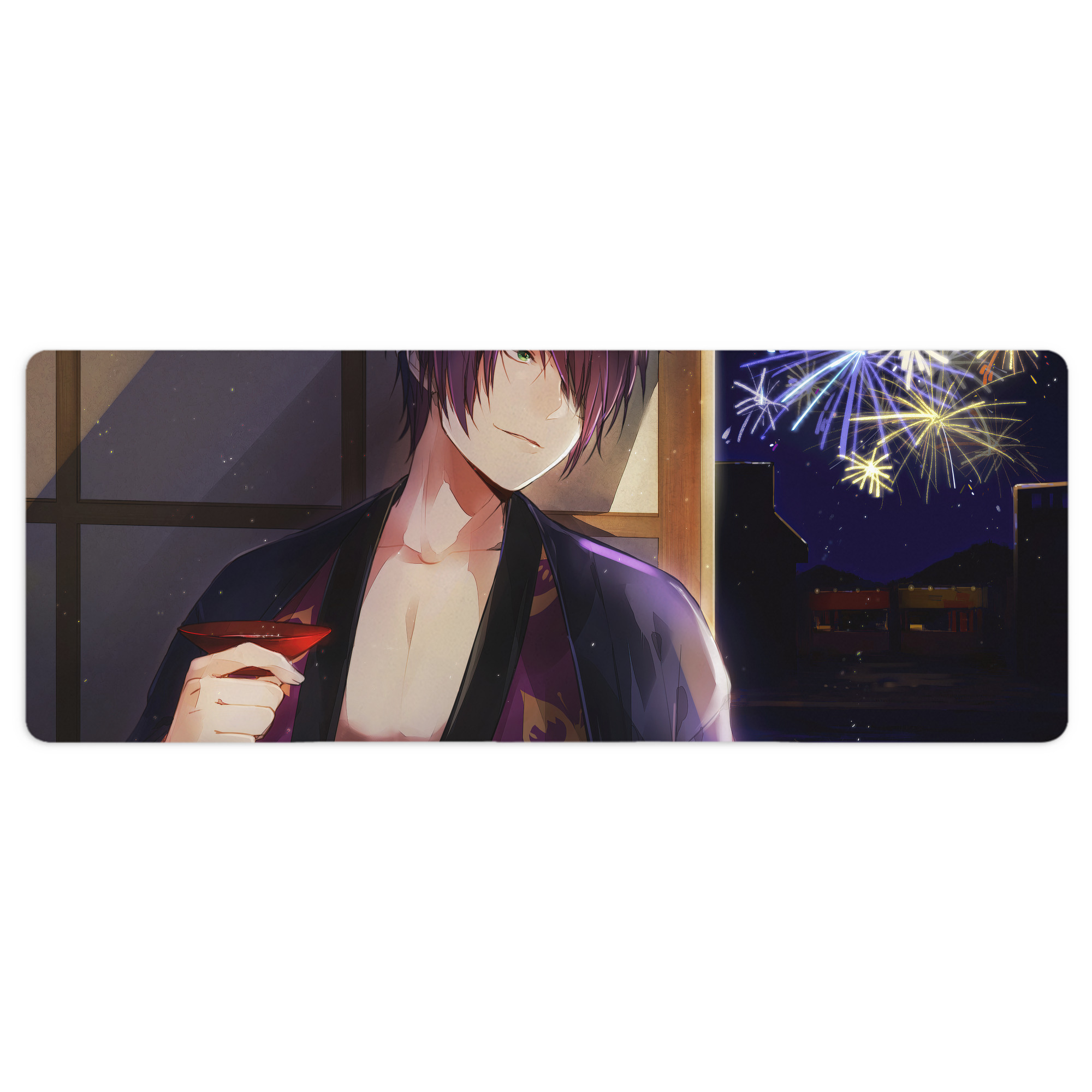 （画像用） ぎんたま 坂田銀時（さかたぎんとき） 神楽 志村新八（しむら しんぱち） GINTAMA Sakata Gintoki Kagura Shimura Shinpachi ステッチ加工 大判デスクマット／滑り止めマウスパッド