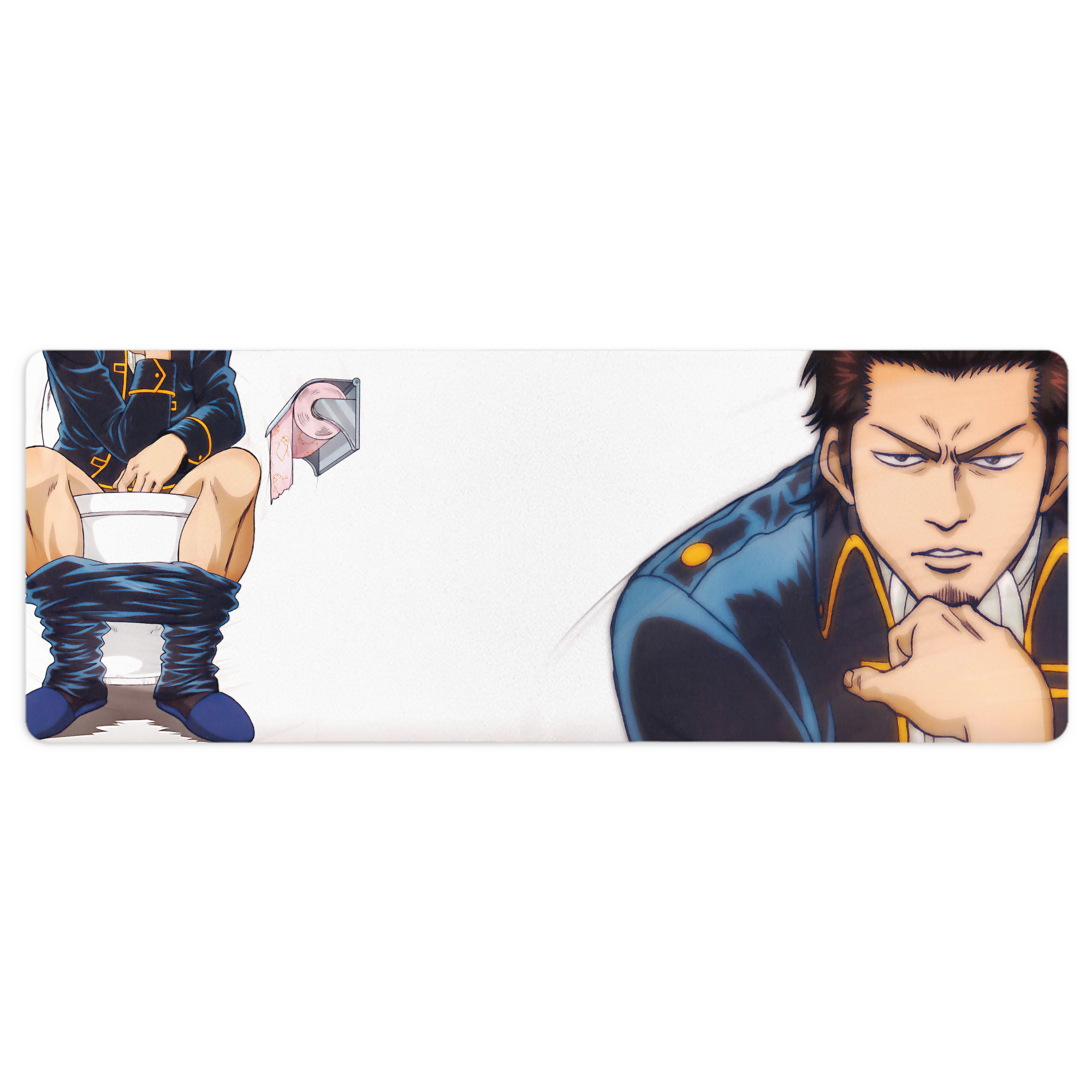 （画像用） ぎんたま 坂田銀時（さかたぎんとき） 神楽 志村新八（しむら しんぱち） GINTAMA Sakata Gintoki Kagura Shimura Shinpachi ステッチ加工 大判デスクマット／滑り止めマウスパッド