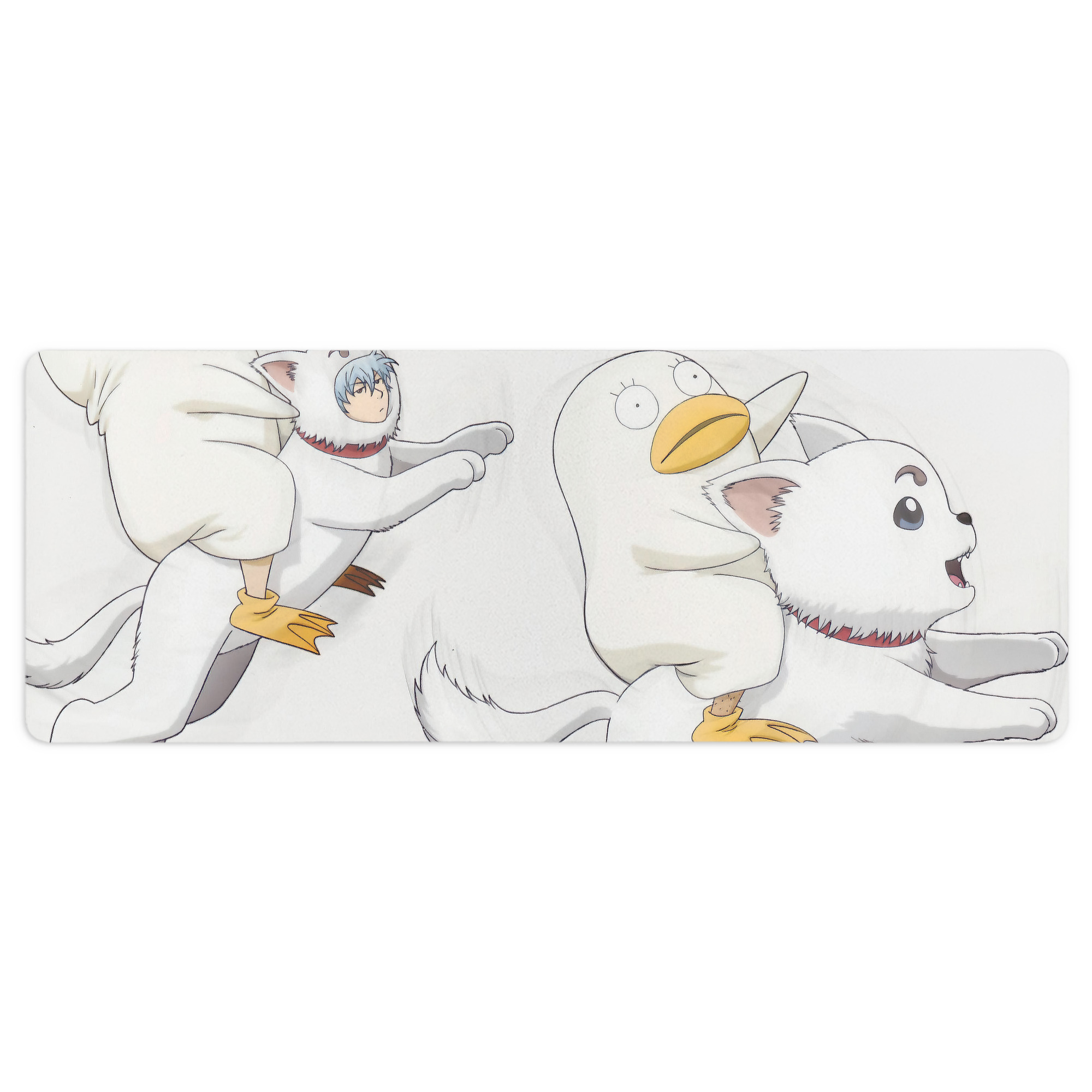 （画像用） ぎんたま 坂田銀時（さかたぎんとき） 神楽 志村新八（しむら しんぱち） GINTAMA Sakata Gintoki Kagura Shimura Shinpachi ステッチ加工 大判デスクマット／滑り止めマウスパッド