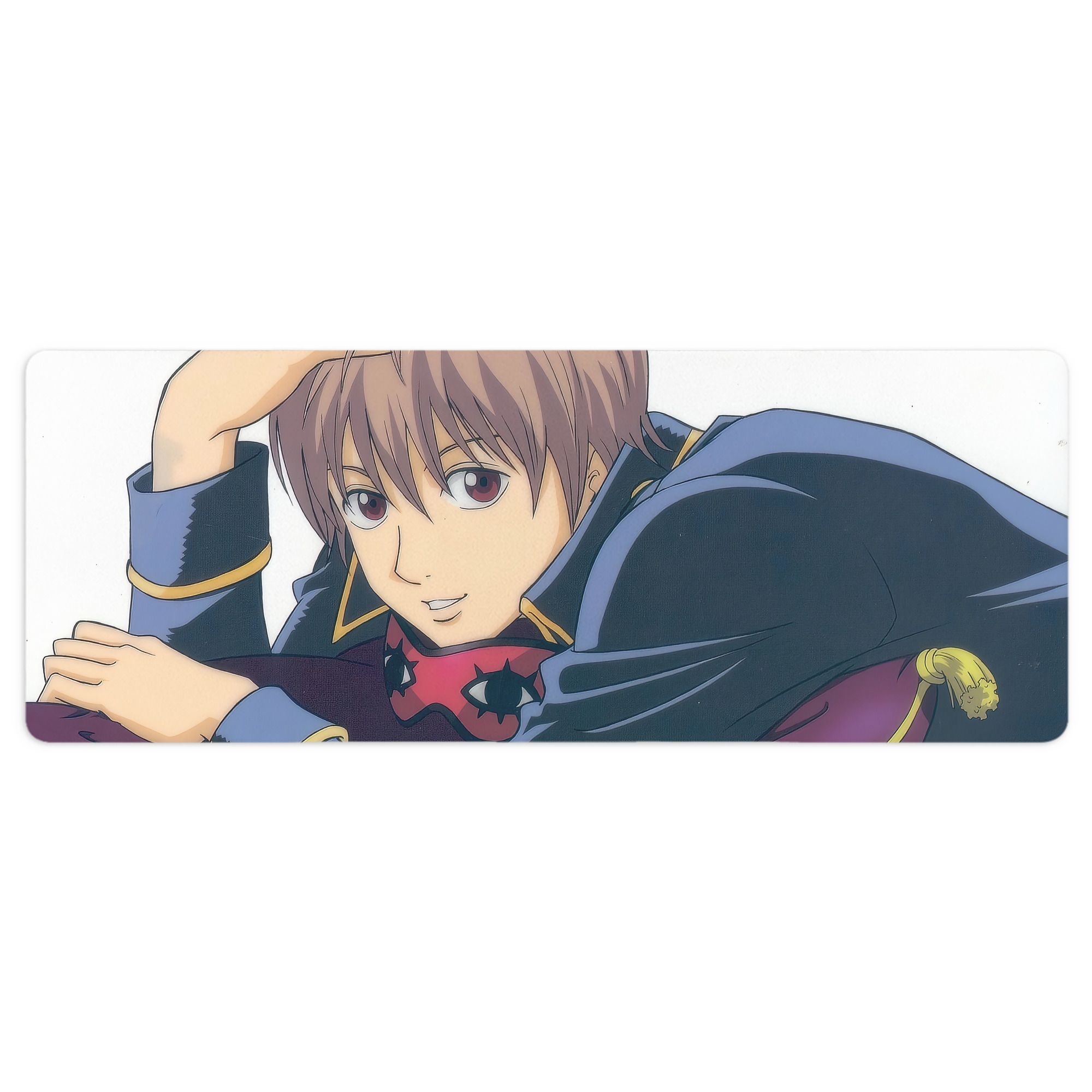 （画像用） ぎんたま 坂田銀時（さかたぎんとき） 神楽 志村新八（しむら しんぱち） GINTAMA Sakata Gintoki Kagura Shimura Shinpachi ステッチ加工 大判デスクマット／滑り止めマウスパッド
