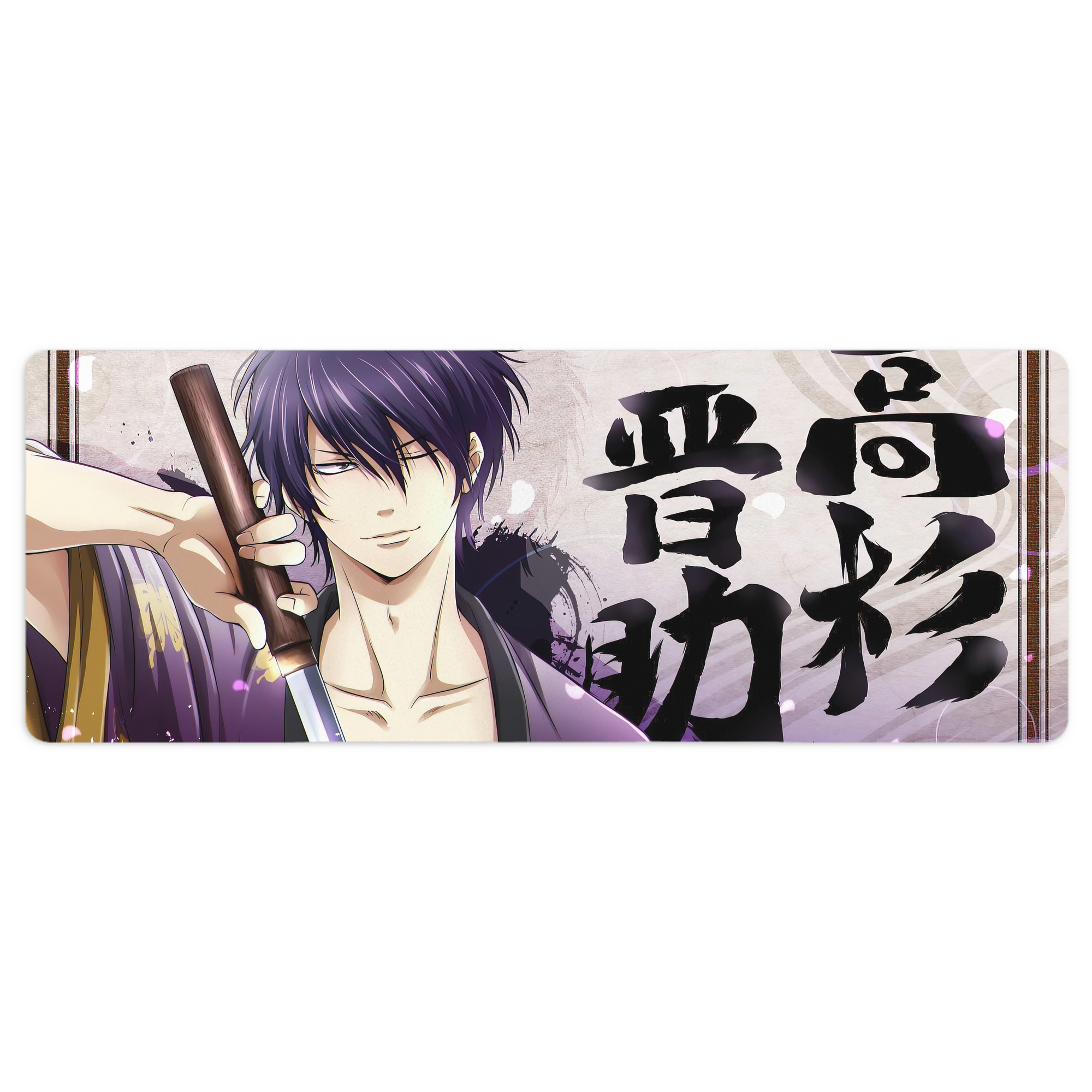 （画像用） ぎんたま 坂田銀時（さかたぎんとき） 神楽 志村新八（しむら しんぱち） GINTAMA Sakata Gintoki Kagura Shimura Shinpachi ステッチ加工 大判デスクマット／滑り止めマウスパッド