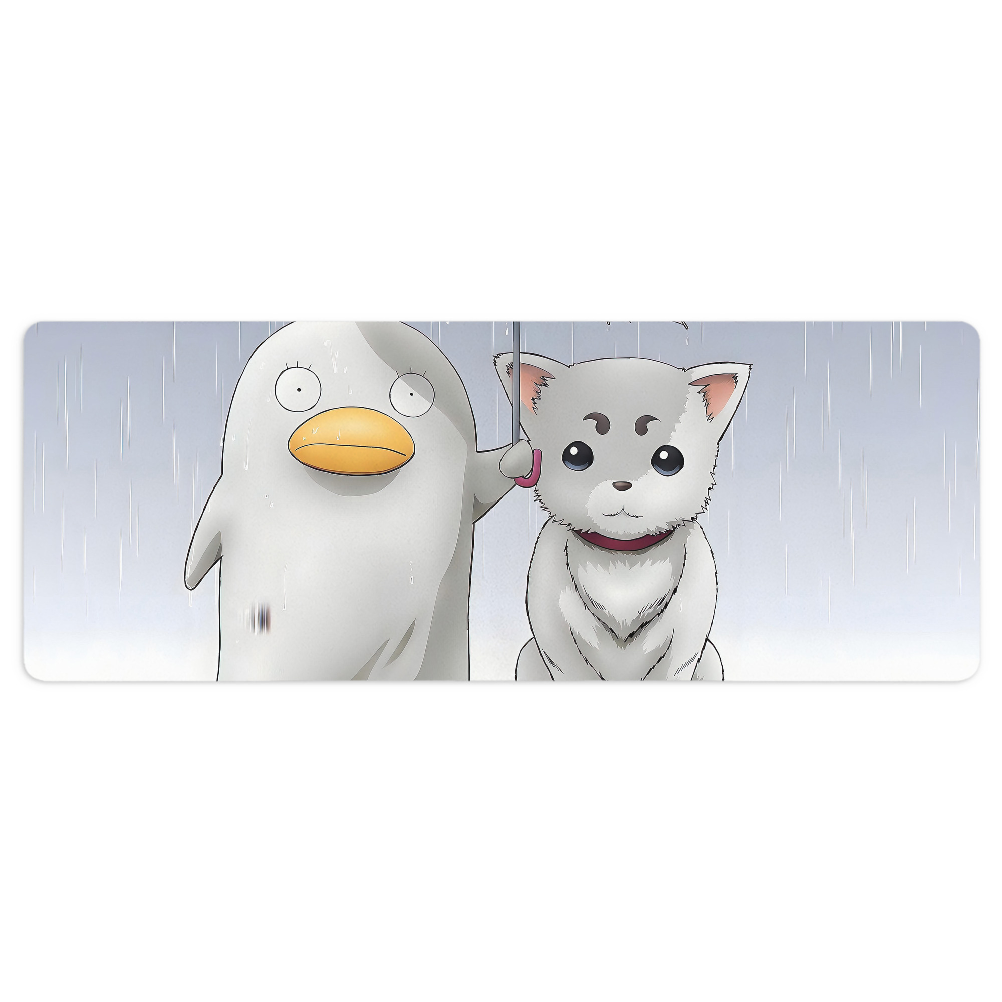 （画像用） ぎんたま 坂田銀時（さかたぎんとき） 神楽 志村新八（しむら しんぱち） GINTAMA Sakata Gintoki Kagura Shimura Shinpachi ステッチ加工 大判デスクマット／滑り止めマウスパッド