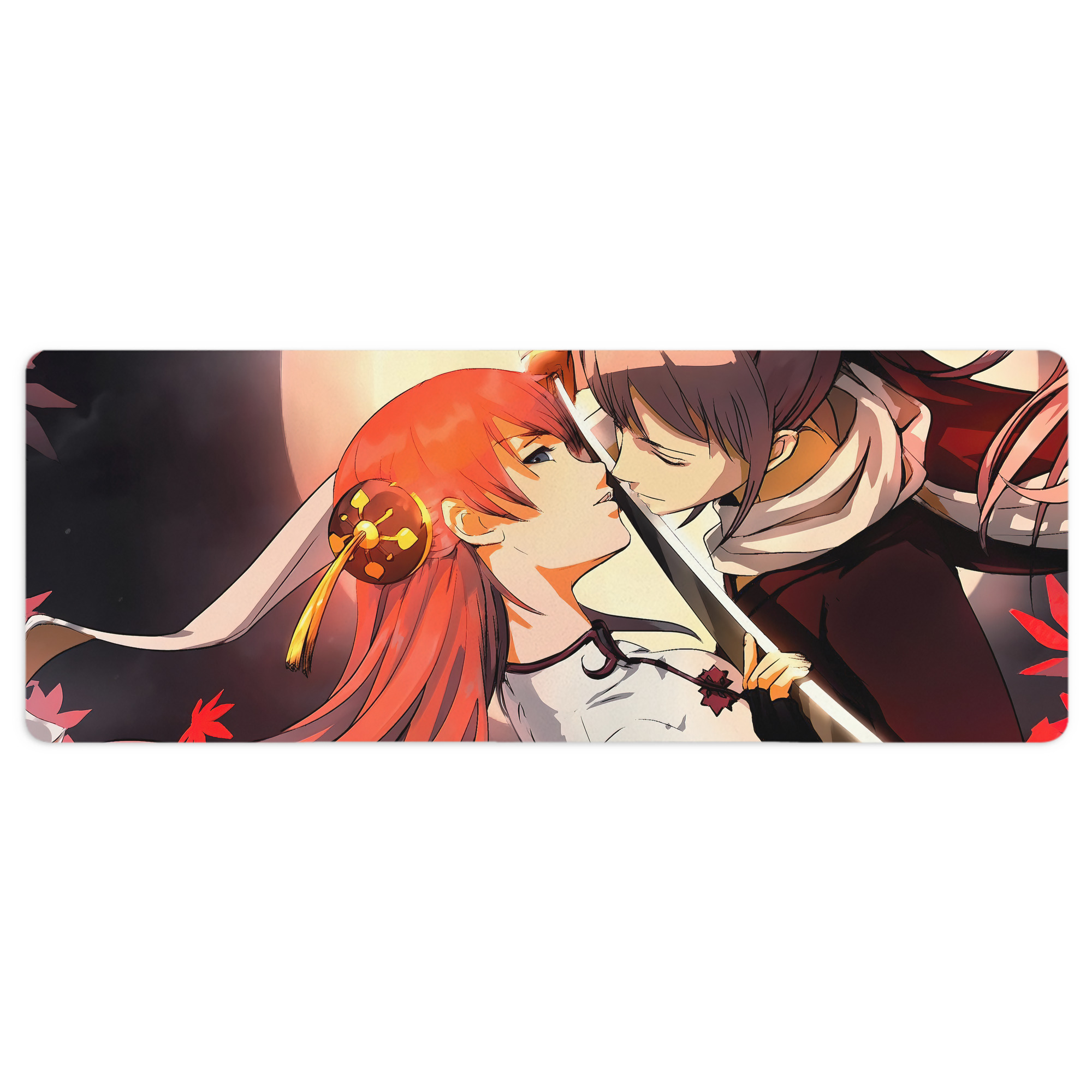 （画像用） ぎんたま 坂田銀時（さかたぎんとき） 神楽 志村新八（しむら しんぱち） GINTAMA Sakata Gintoki Kagura Shimura Shinpachi ステッチ加工 大判デスクマット／滑り止めマウスパッド