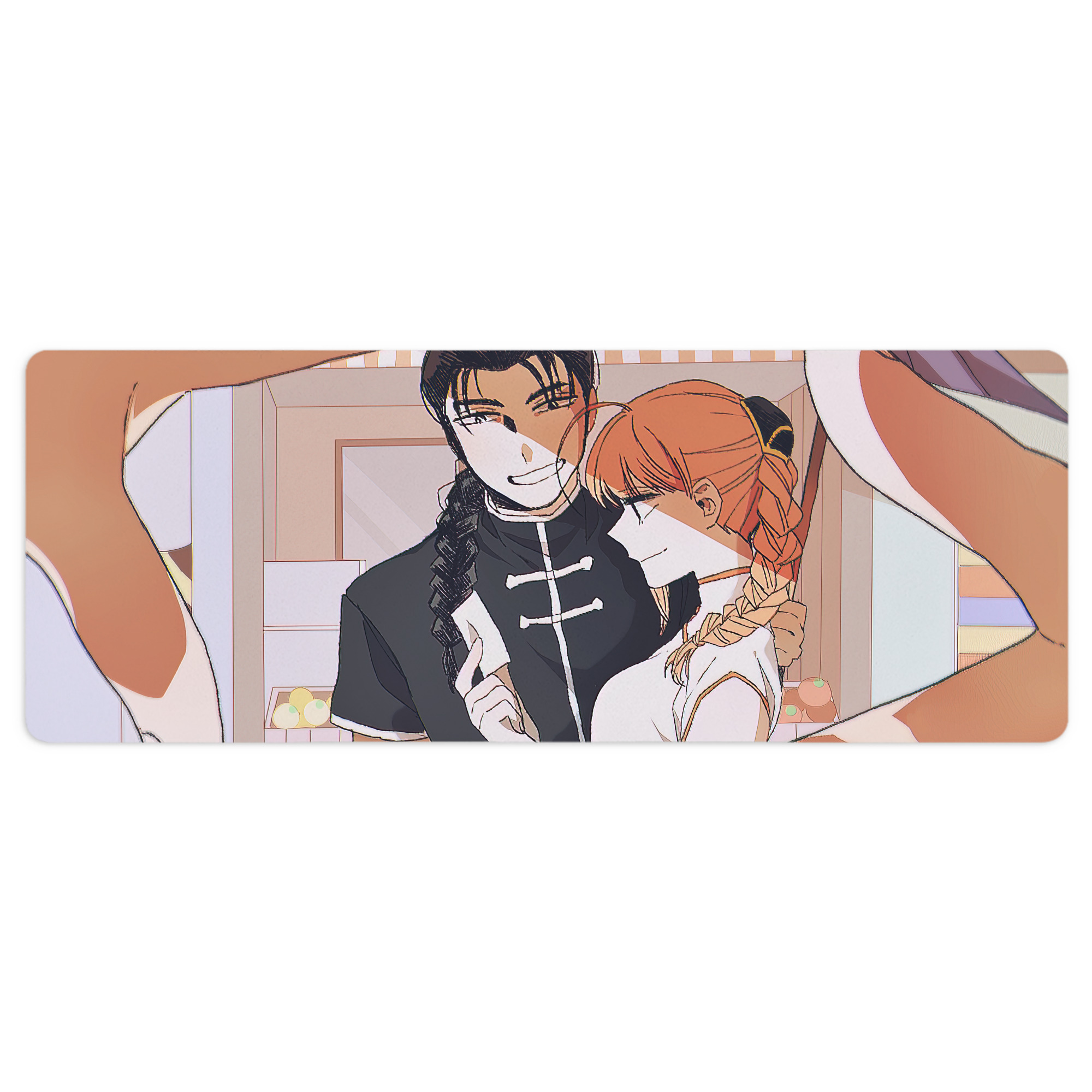 （画像用） ぎんたま 坂田銀時（さかたぎんとき） 神楽 志村新八（しむら しんぱち） GINTAMA Sakata Gintoki Kagura Shimura Shinpachi ステッチ加工 大判デスクマット／滑り止めマウスパッド
