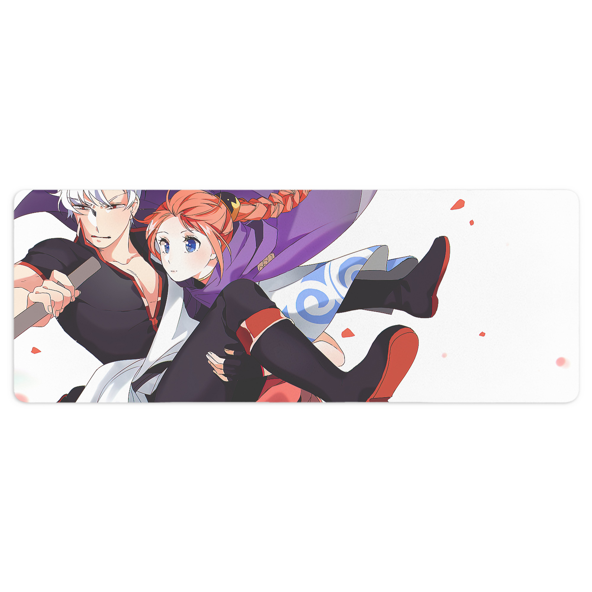 （画像用） ぎんたま 坂田銀時（さかたぎんとき） 神楽 志村新八（しむら しんぱち） GINTAMA Sakata Gintoki Kagura Shimura Shinpachi ステッチ加工 大判デスクマット／滑り止めマウスパッド