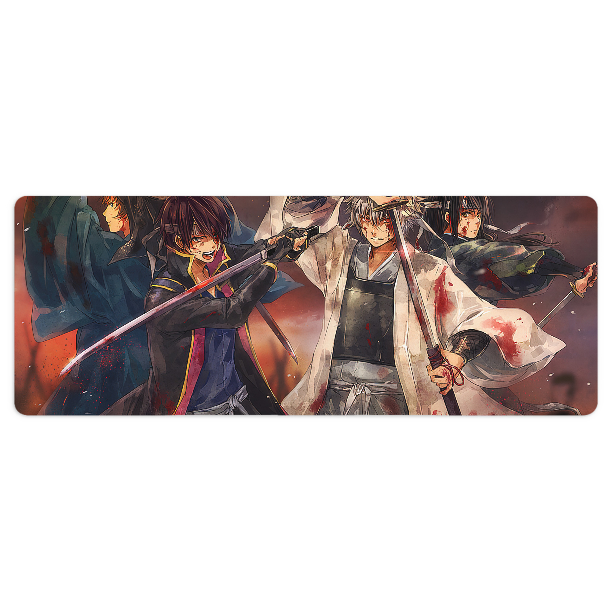 （画像用） ぎんたま 坂田銀時（さかたぎんとき） 神楽 志村新八（しむら しんぱち） GINTAMA Sakata Gintoki Kagura Shimura Shinpachi ステッチ加工 大判デスクマット／滑り止めマウスパッド