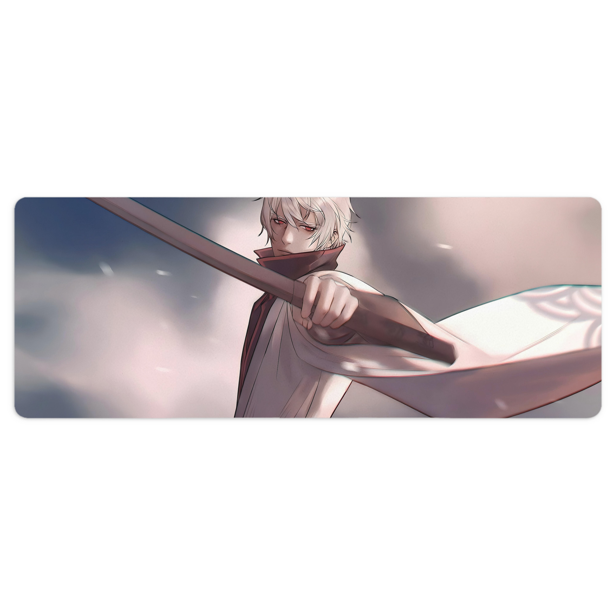 （画像用） ぎんたま 坂田銀時（さかたぎんとき） 神楽 志村新八（しむら しんぱち） GINTAMA Sakata Gintoki Kagura Shimura Shinpachi ステッチ加工 大判デスクマット／滑り止めマウスパッド