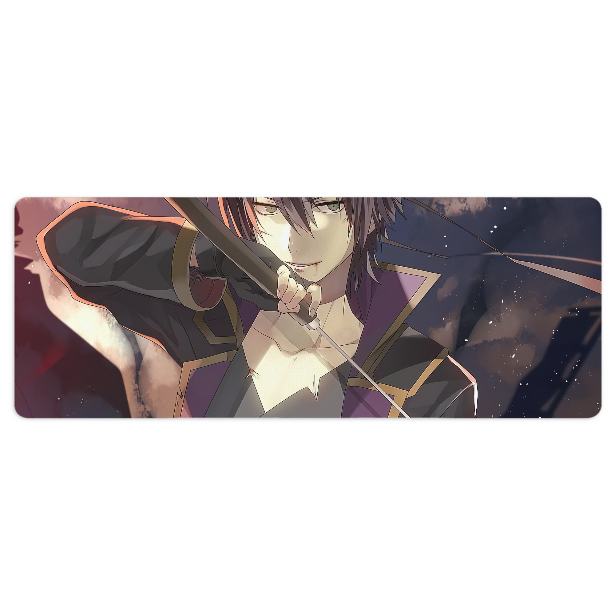 （画像用） ぎんたま 坂田銀時（さかたぎんとき） 神楽 志村新八（しむら しんぱち） GINTAMA Sakata Gintoki Kagura Shimura Shinpachi ステッチ加工 大判デスクマット／滑り止めマウスパッド