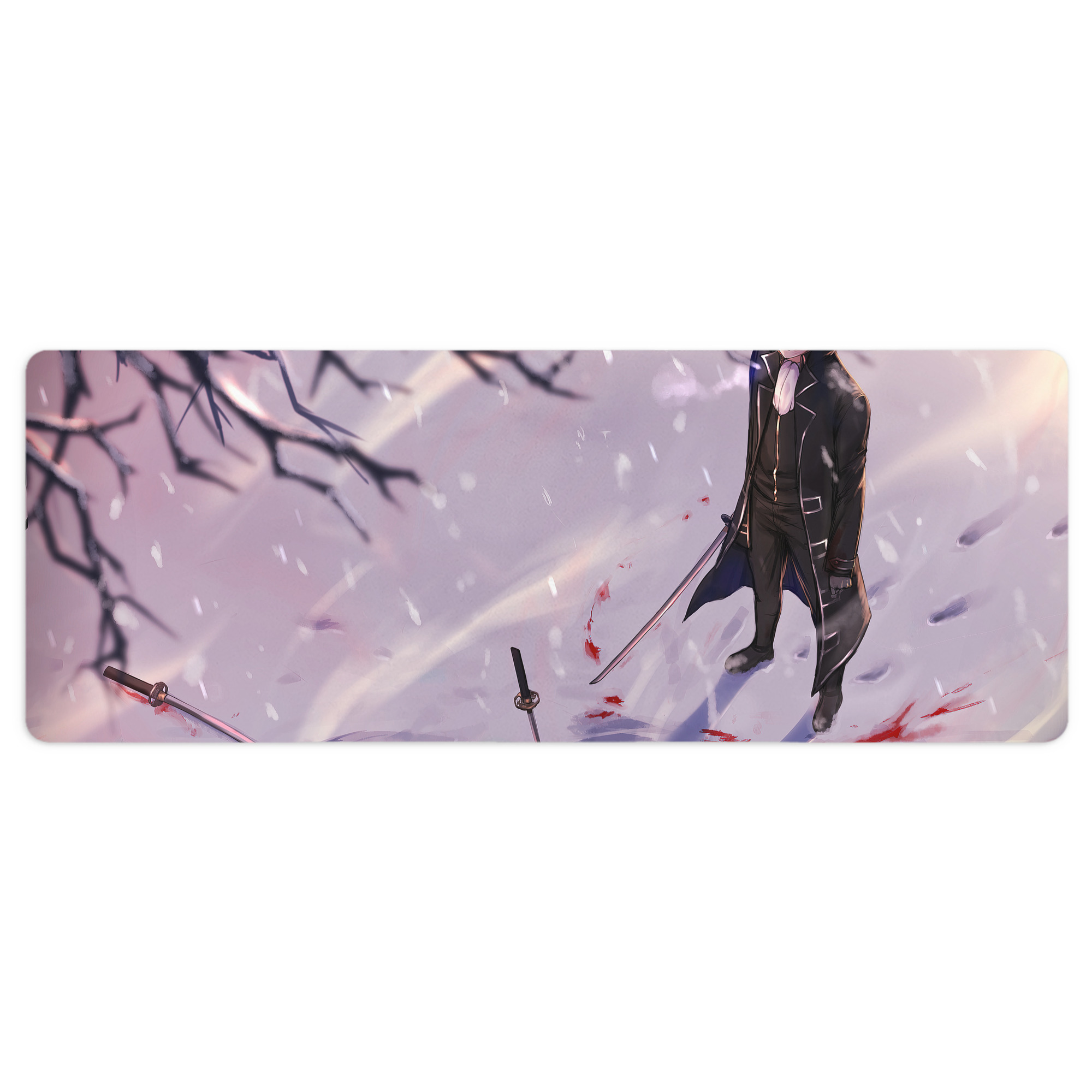 （画像用） ぎんたま 坂田銀時（さかたぎんとき） 神楽 志村新八（しむら しんぱち） GINTAMA Sakata Gintoki Kagura Shimura Shinpachi ステッチ加工 大判デスクマット／滑り止めマウスパッド