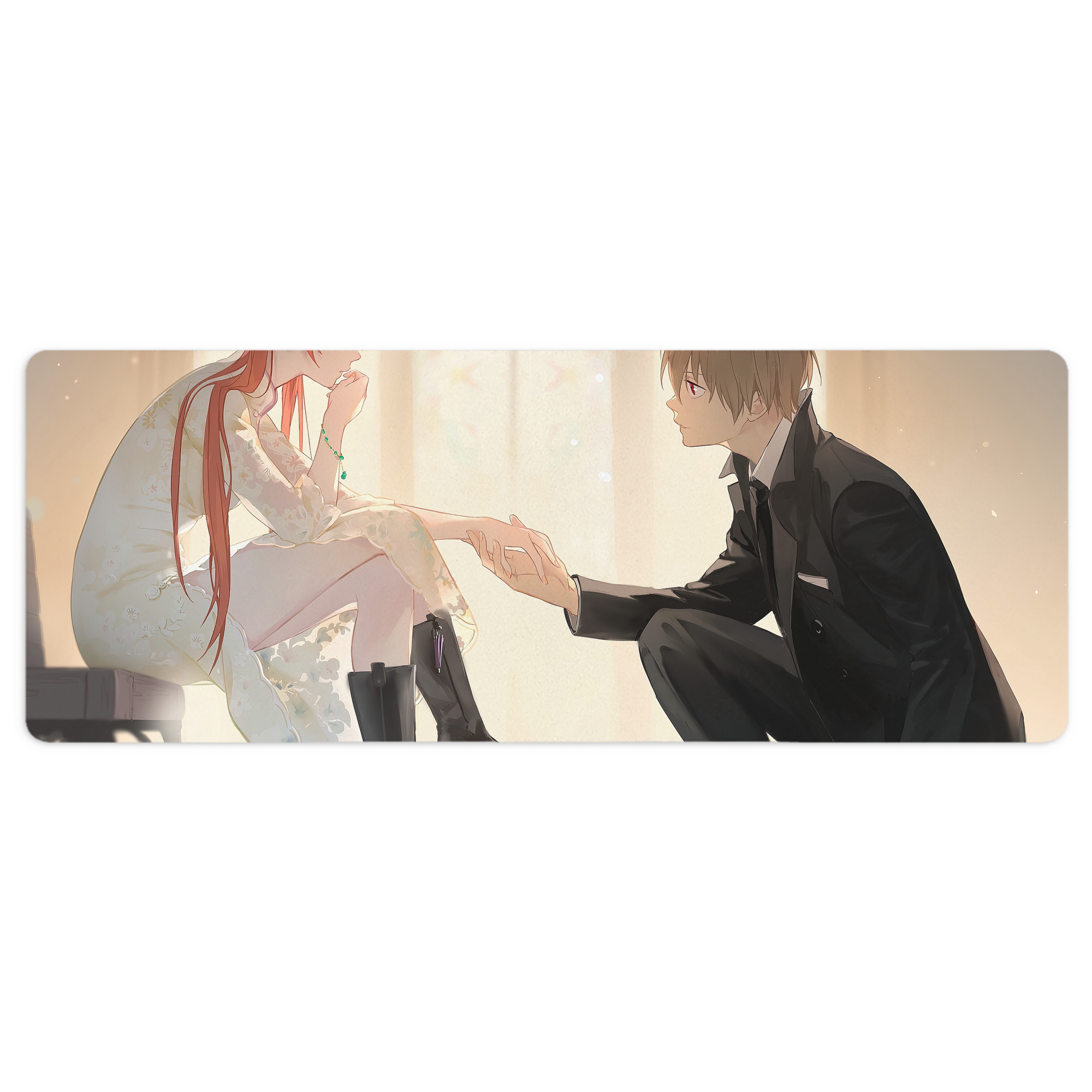 （画像用） ぎんたま 坂田銀時（さかたぎんとき） 神楽 志村新八（しむら しんぱち） GINTAMA Sakata Gintoki Kagura Shimura Shinpachi ステッチ加工 大判デスクマット／滑り止めマウスパッド