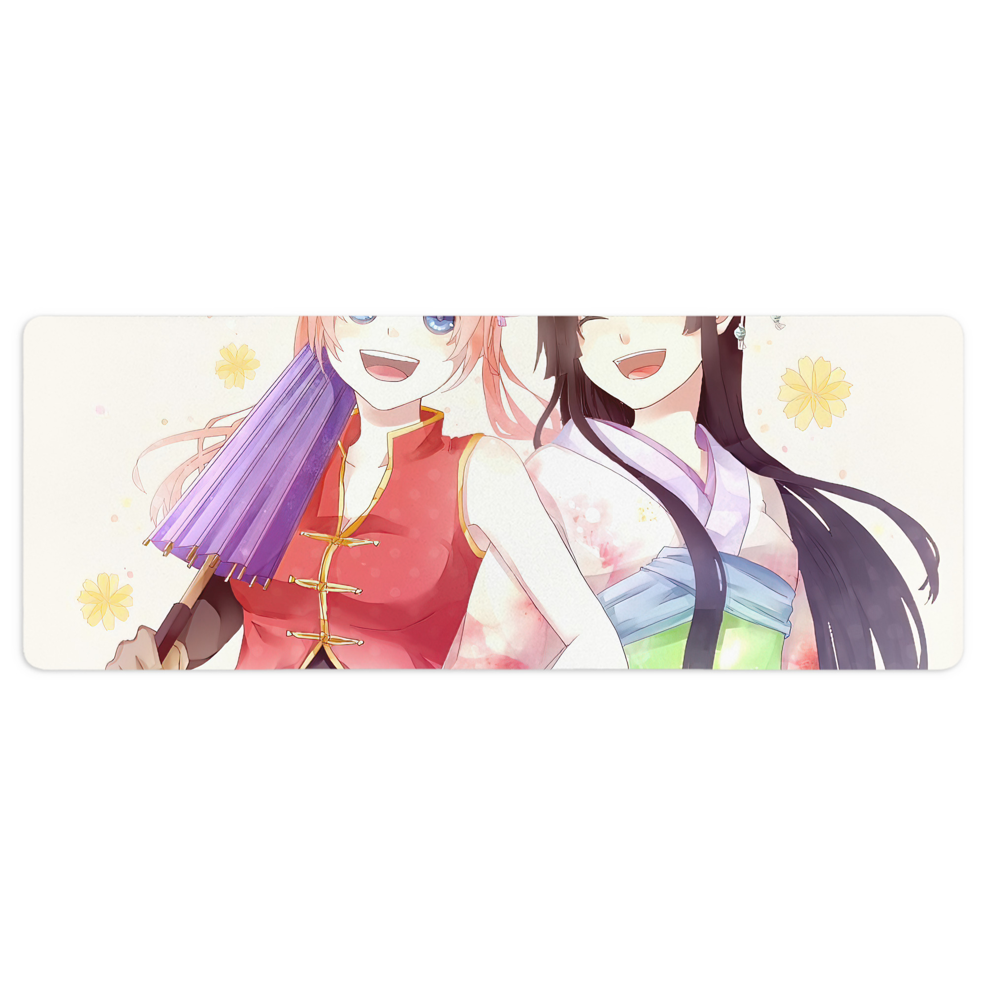 （画像用） ぎんたま 坂田銀時（さかたぎんとき） 神楽 志村新八（しむら しんぱち） GINTAMA Sakata Gintoki Kagura Shimura Shinpachi ステッチ加工 大判デスクマット／滑り止めマウスパッド