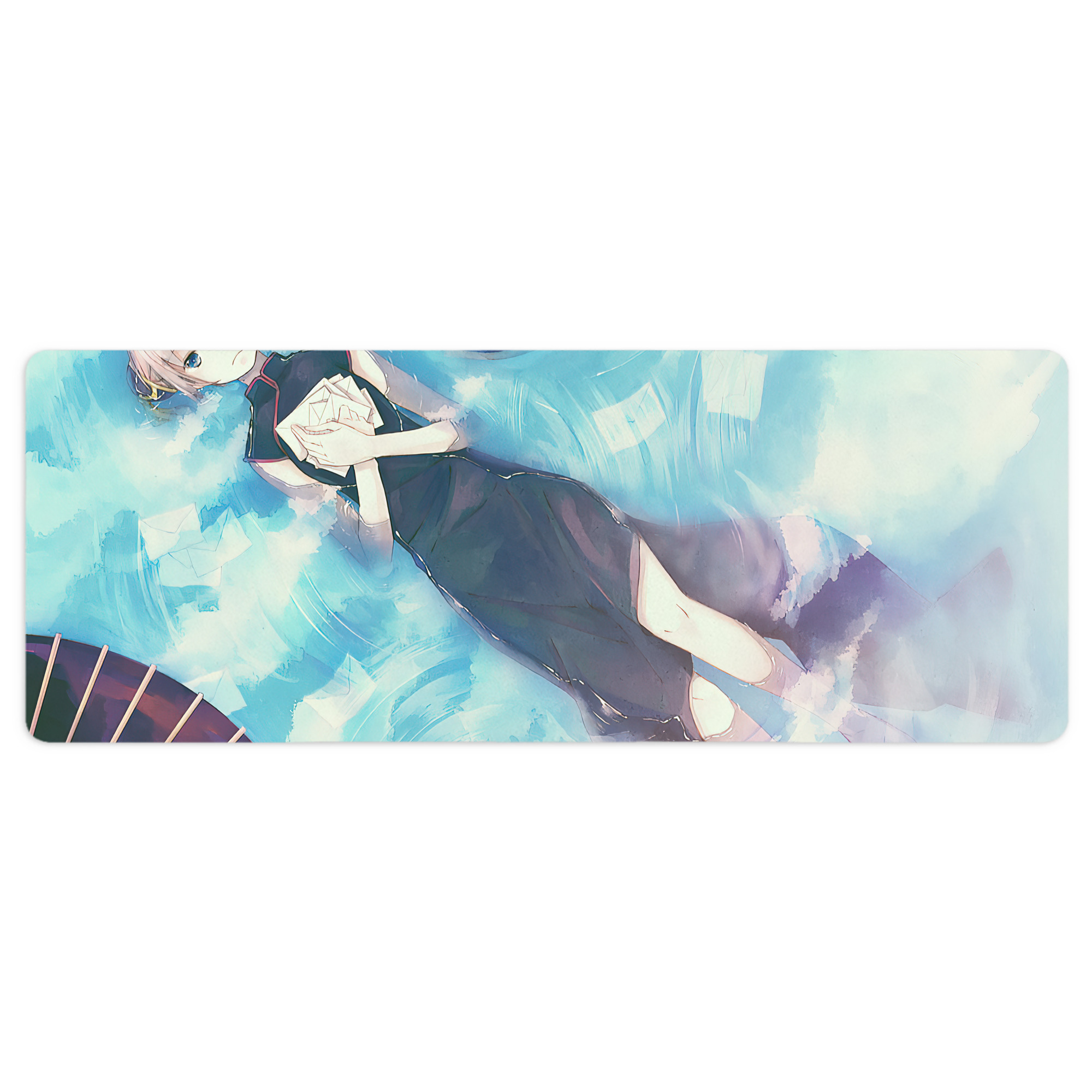 （画像用） ぎんたま 坂田銀時（さかたぎんとき） 神楽 志村新八（しむら しんぱち） GINTAMA Sakata Gintoki Kagura Shimura Shinpachi ステッチ加工 大判デスクマット／滑り止めマウスパッド