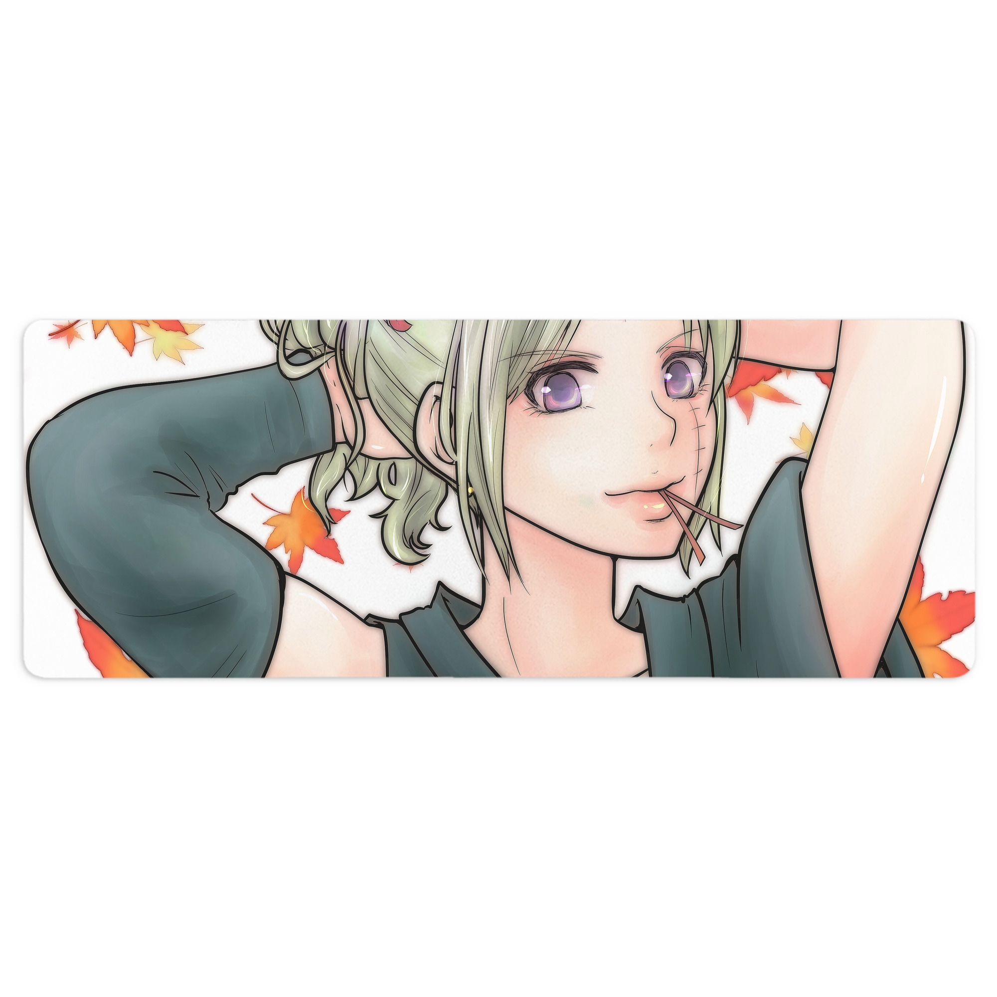 （画像用） ぎんたま 坂田銀時（さかたぎんとき） 神楽 志村新八（しむら しんぱち） GINTAMA Sakata Gintoki Kagura Shimura Shinpachi ステッチ加工 大判デスクマット／滑り止めマウスパッド