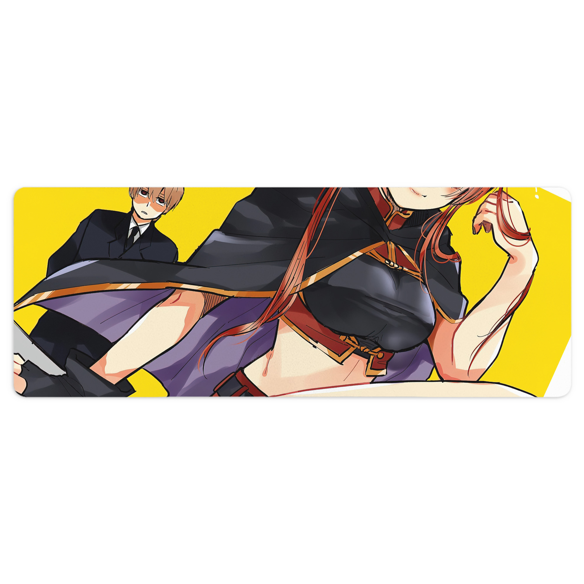 （画像用） ぎんたま 坂田銀時（さかたぎんとき） 神楽 志村新八（しむら しんぱち） GINTAMA Sakata Gintoki Kagura Shimura Shinpachi ステッチ加工 大判デスクマット／滑り止めマウスパッド