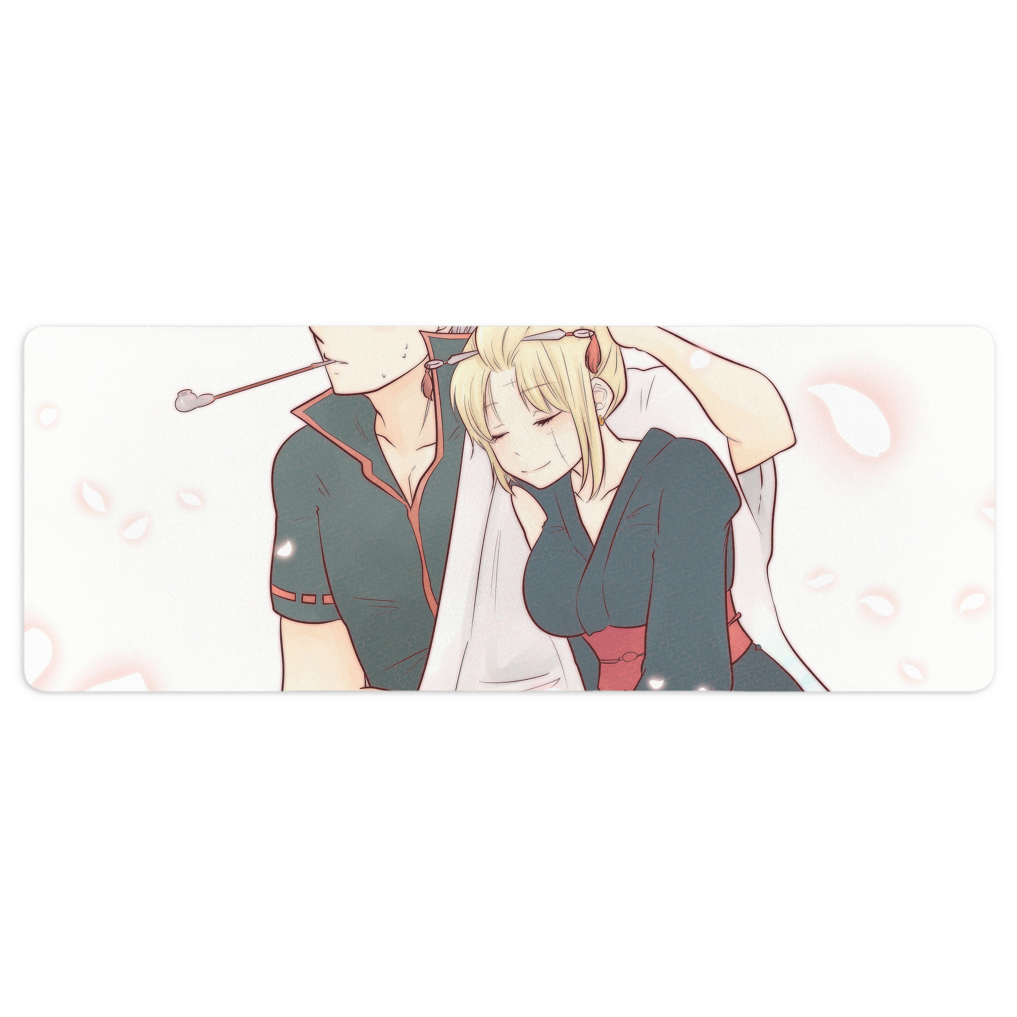 （画像用） ぎんたま 坂田銀時（さかたぎんとき） 神楽 志村新八（しむら しんぱち） GINTAMA Sakata Gintoki Kagura Shimura Shinpachi ステッチ加工 大判デスクマット／滑り止めマウスパッド