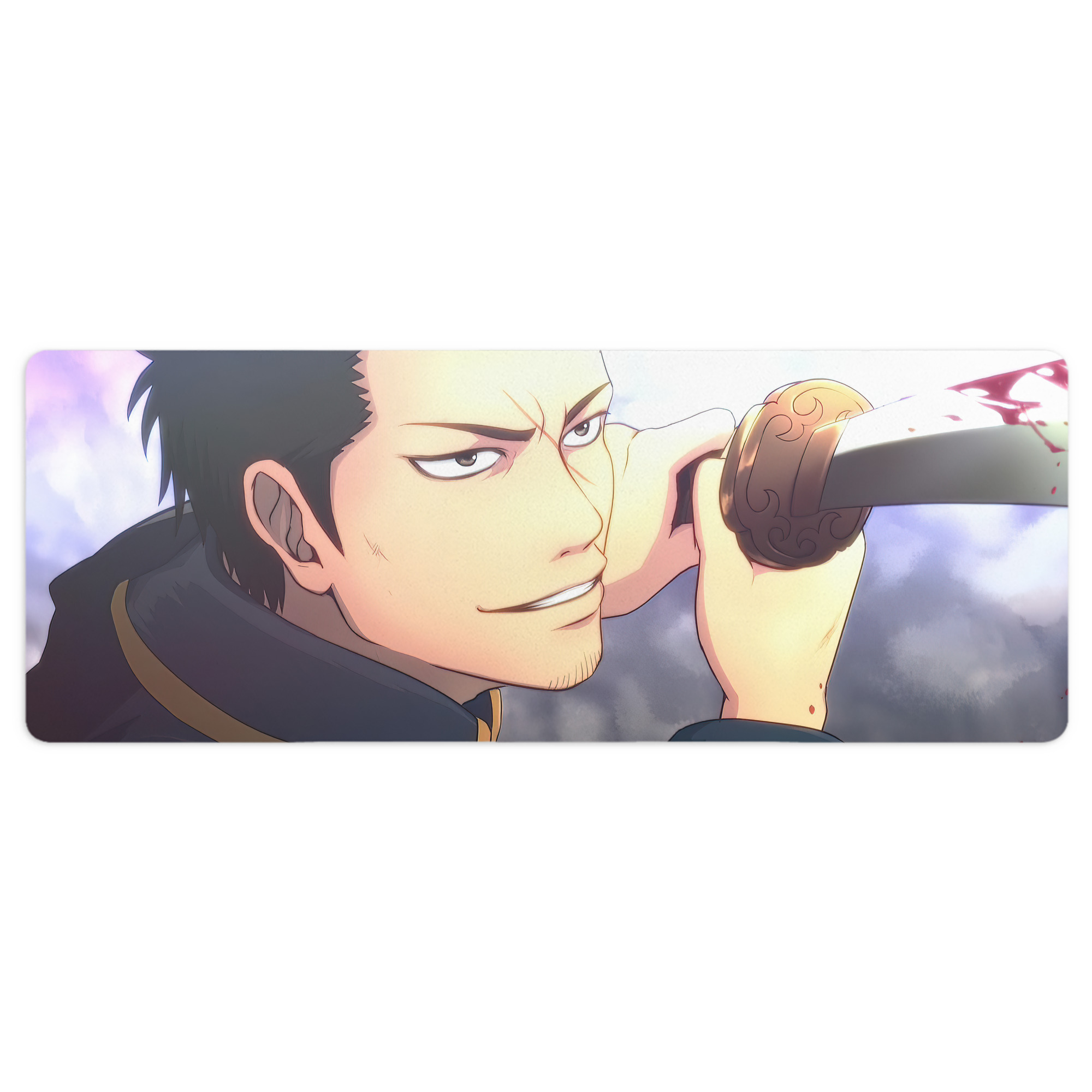 （画像用） ぎんたま 坂田銀時（さかたぎんとき） 神楽 志村新八（しむら しんぱち） GINTAMA Sakata Gintoki Kagura Shimura Shinpachi ステッチ加工 大判デスクマット／滑り止めマウスパッド