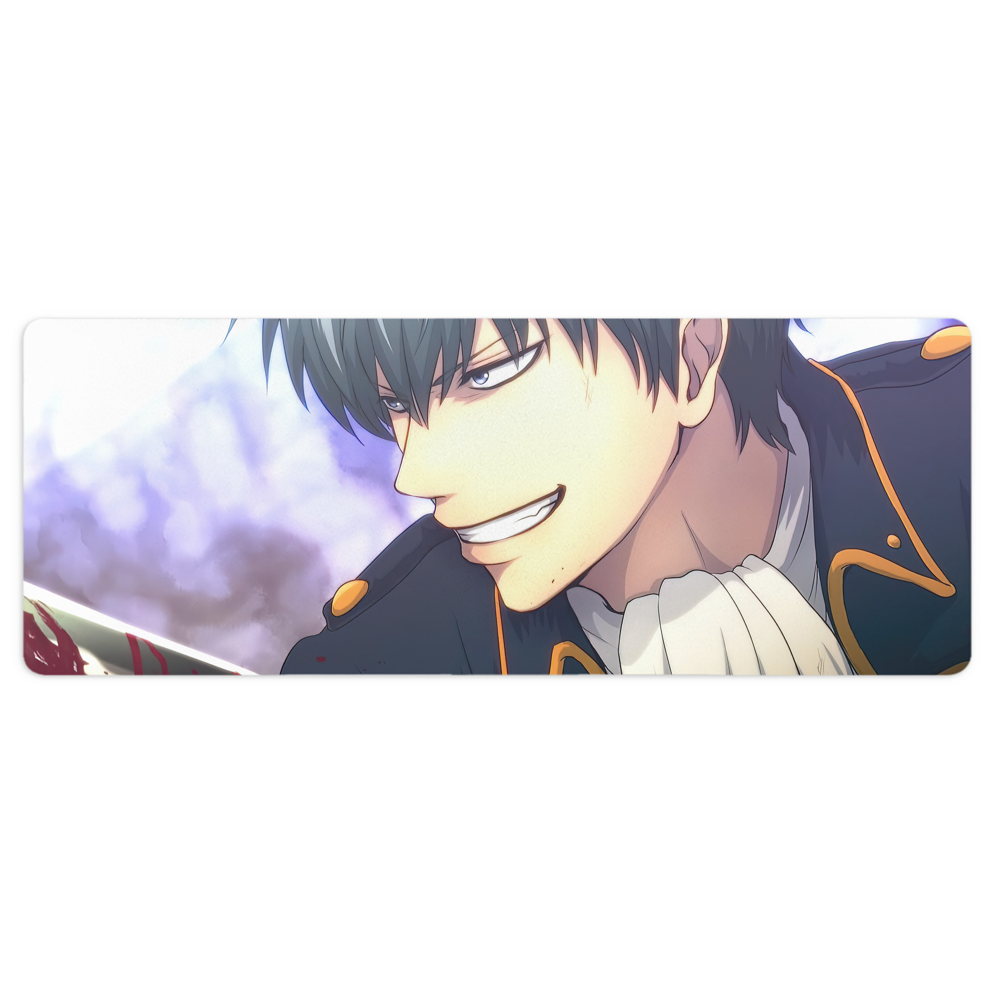（画像用） ぎんたま 坂田銀時（さかたぎんとき） 神楽 志村新八（しむら しんぱち） GINTAMA Sakata Gintoki Kagura Shimura Shinpachi ステッチ加工 大判デスクマット／滑り止めマウスパッド