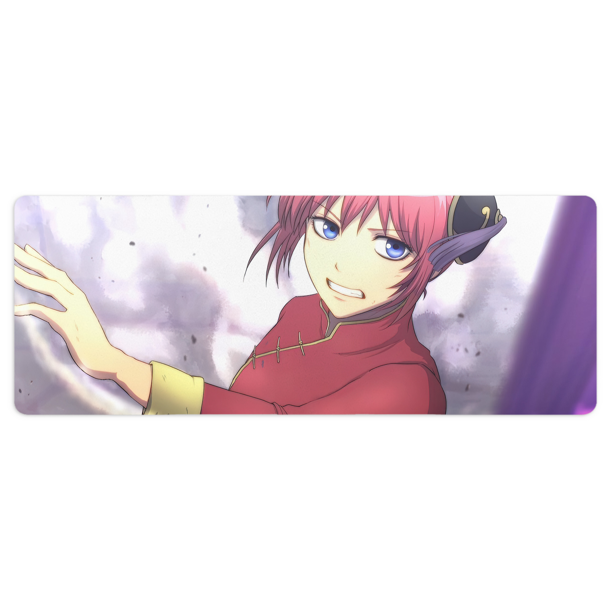 （画像用） ぎんたま 坂田銀時（さかたぎんとき） 神楽 志村新八（しむら しんぱち） GINTAMA Sakata Gintoki Kagura Shimura Shinpachi ステッチ加工 大判デスクマット／滑り止めマウスパッド