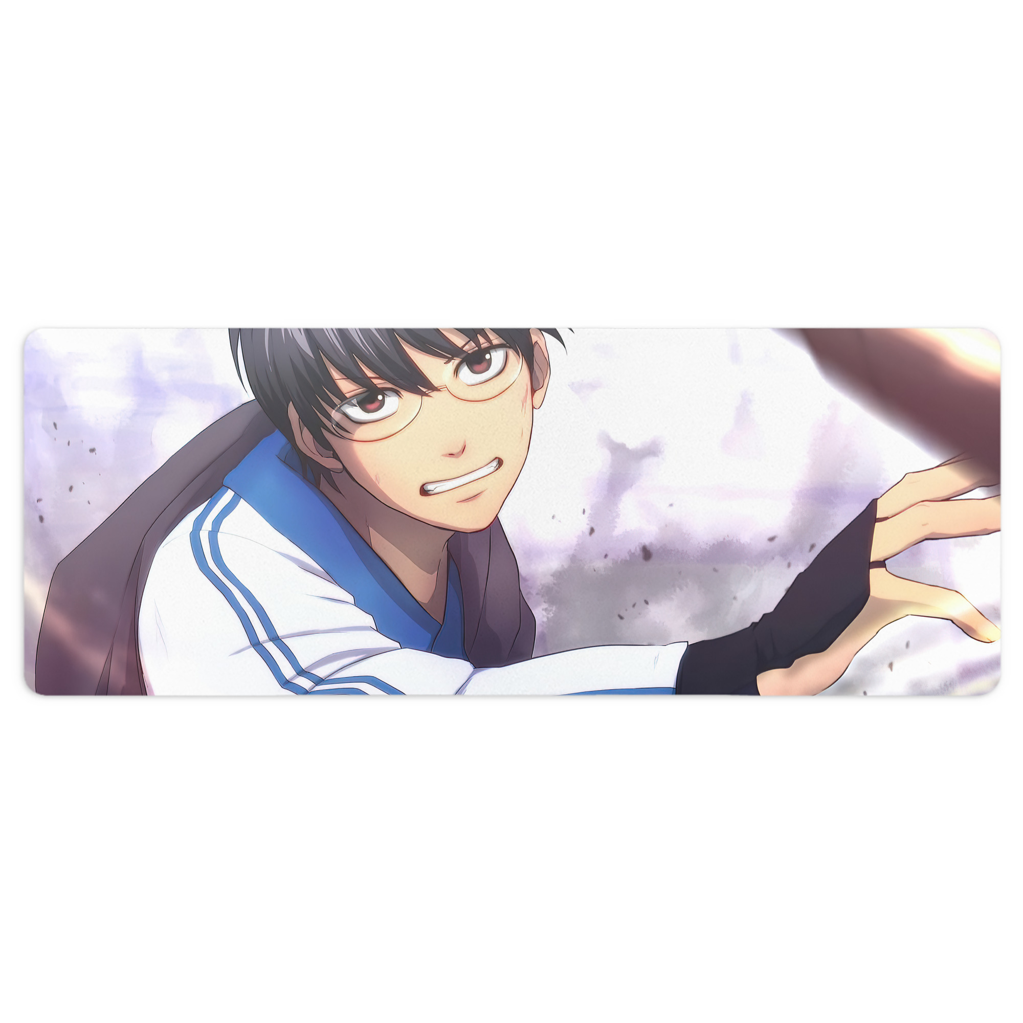 （画像用） ぎんたま 坂田銀時（さかたぎんとき） 神楽 志村新八（しむら しんぱち） GINTAMA Sakata Gintoki Kagura Shimura Shinpachi ステッチ加工 大判デスクマット／滑り止めマウスパッド